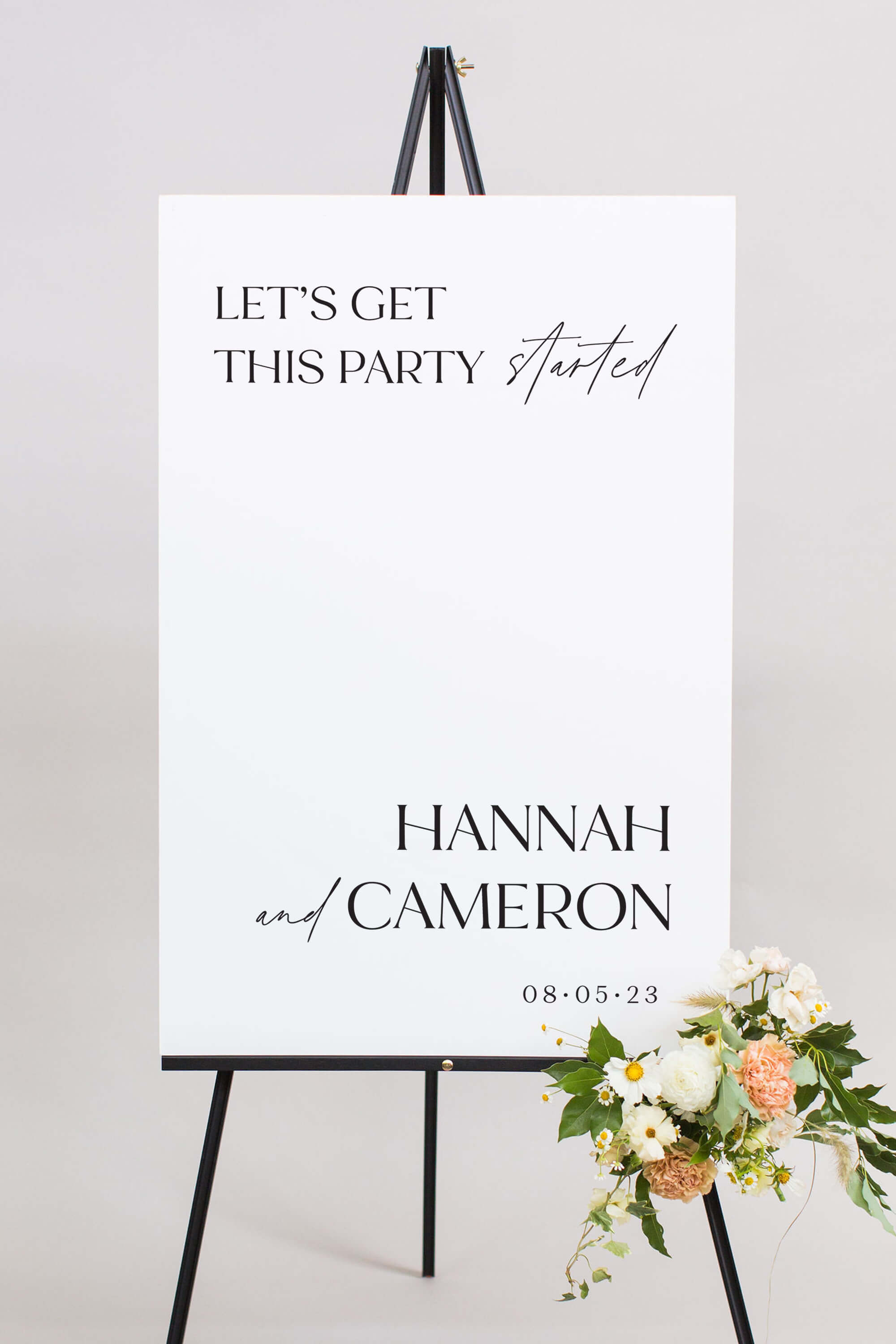 Wedding Ceremony Welcome Sign White Foam Board Lily Roe Co.