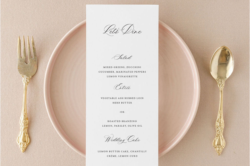 Wedding Menu Cards