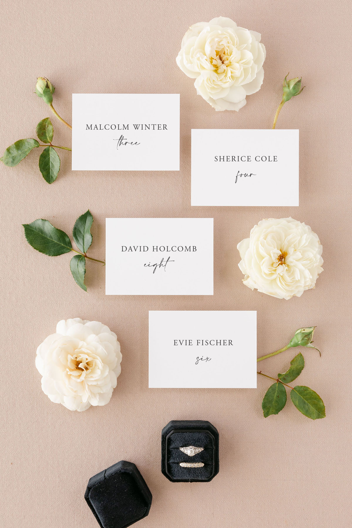 script wedding place cards