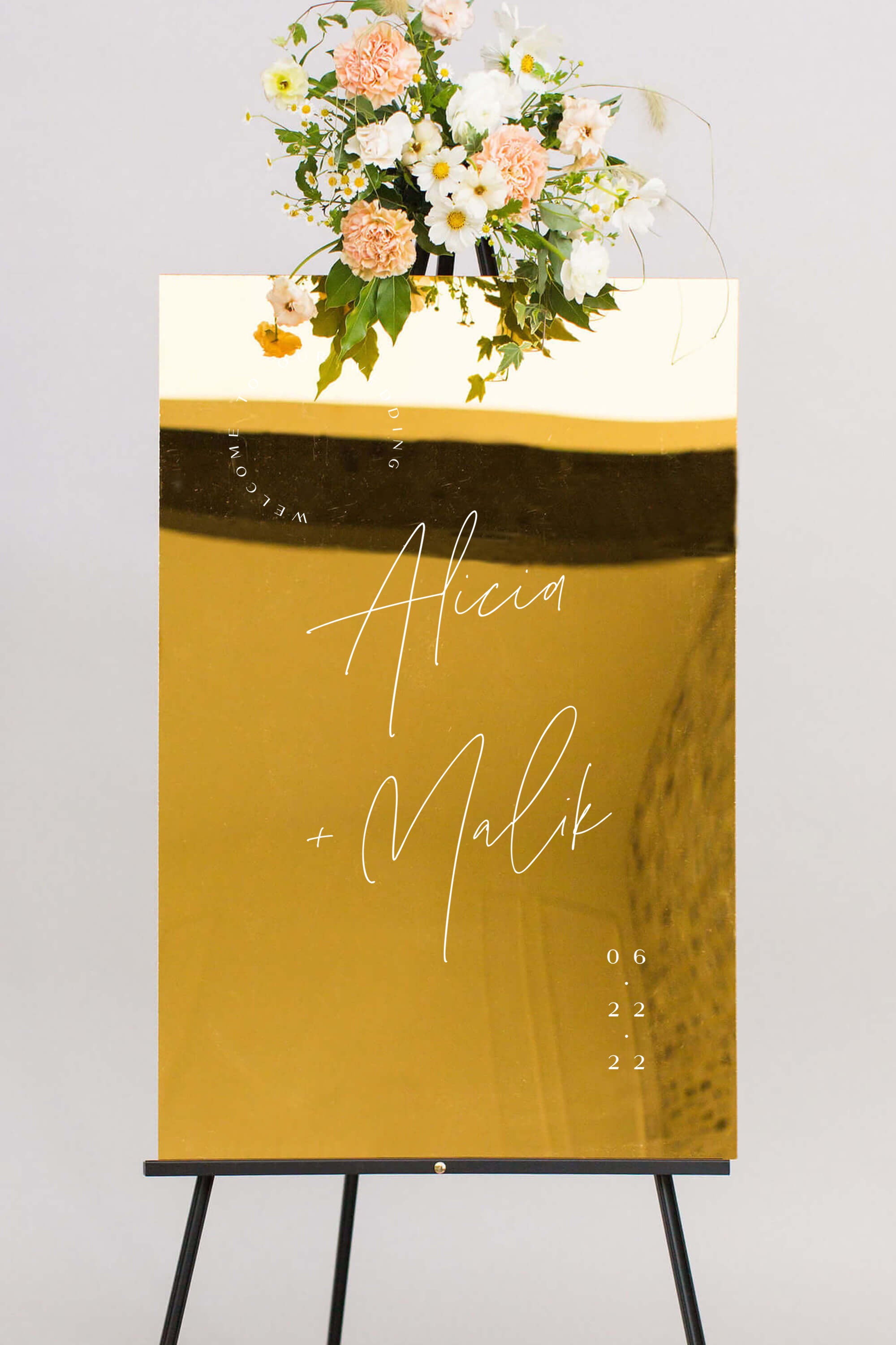Wedding Sign On Mirror Lily Roe Co.