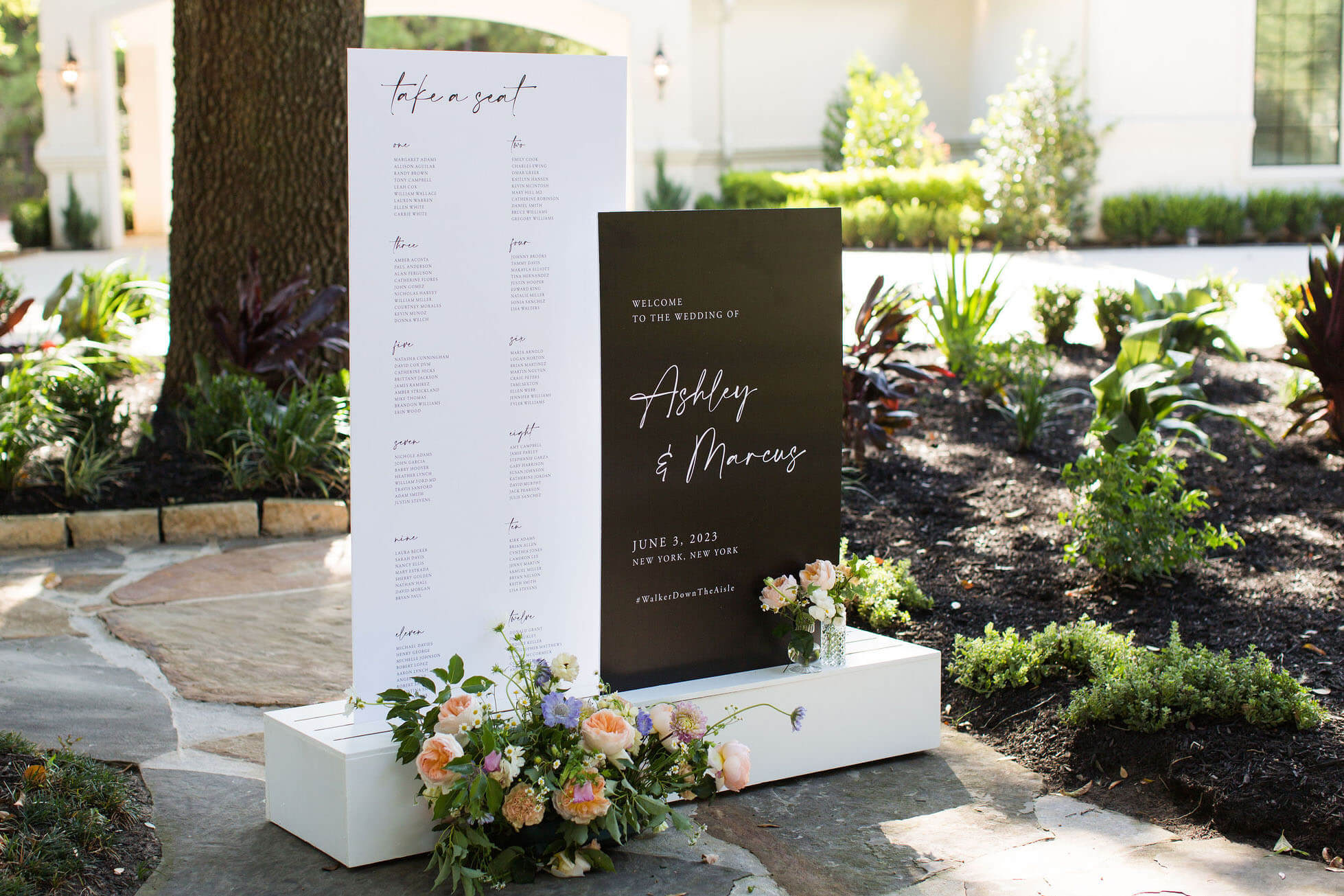Wedding Signs For Reception Black And White Wedding Sign Set Lily Roe Co.