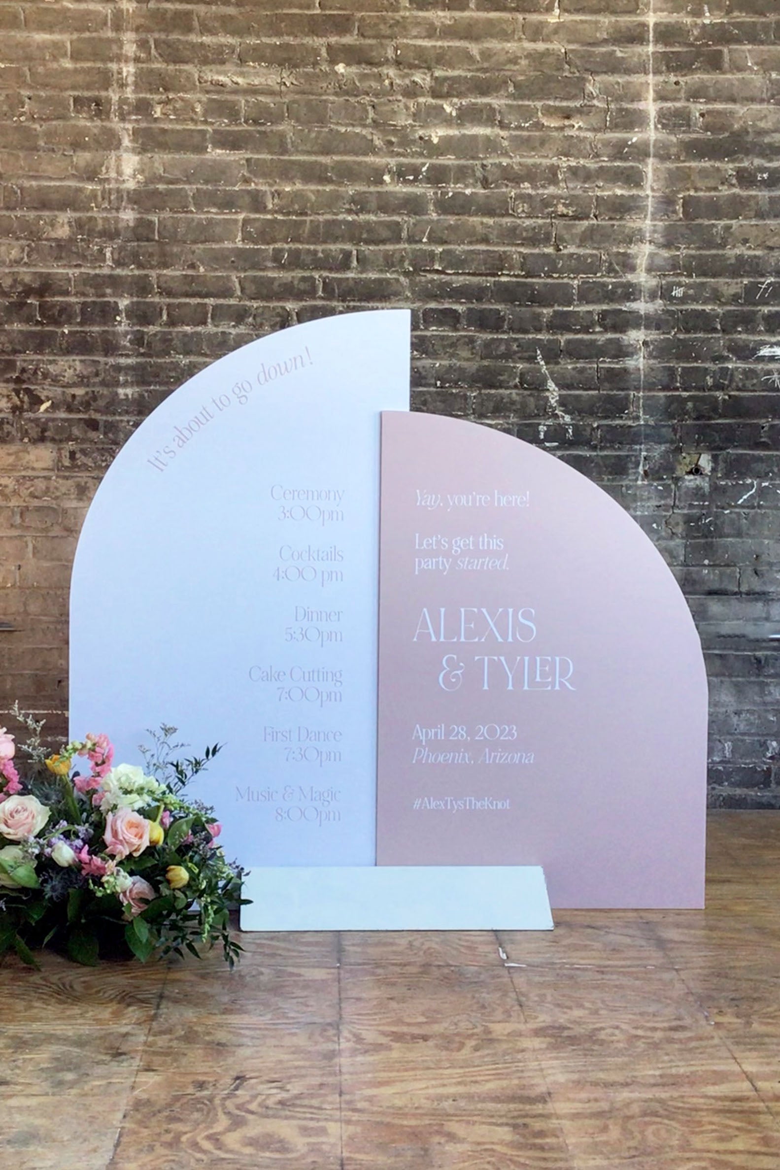 Half Arch Wedding Sign Set
