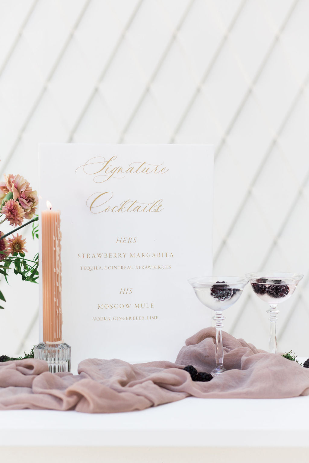 The Caitlyn | Acrylic Wedding Bar Sign