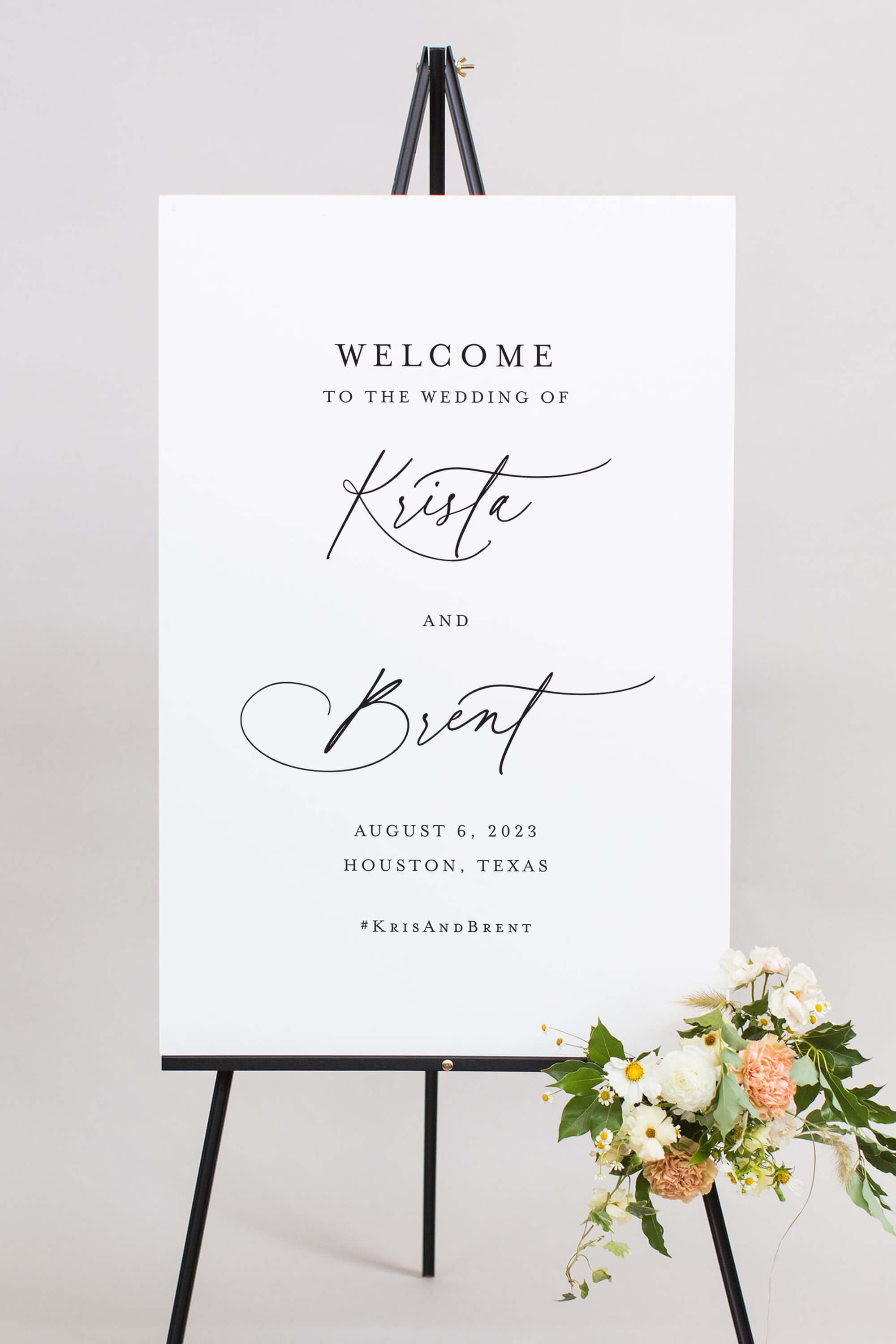 Welcome To The Wedding Of Sign White Foam Board Lily Roe Co