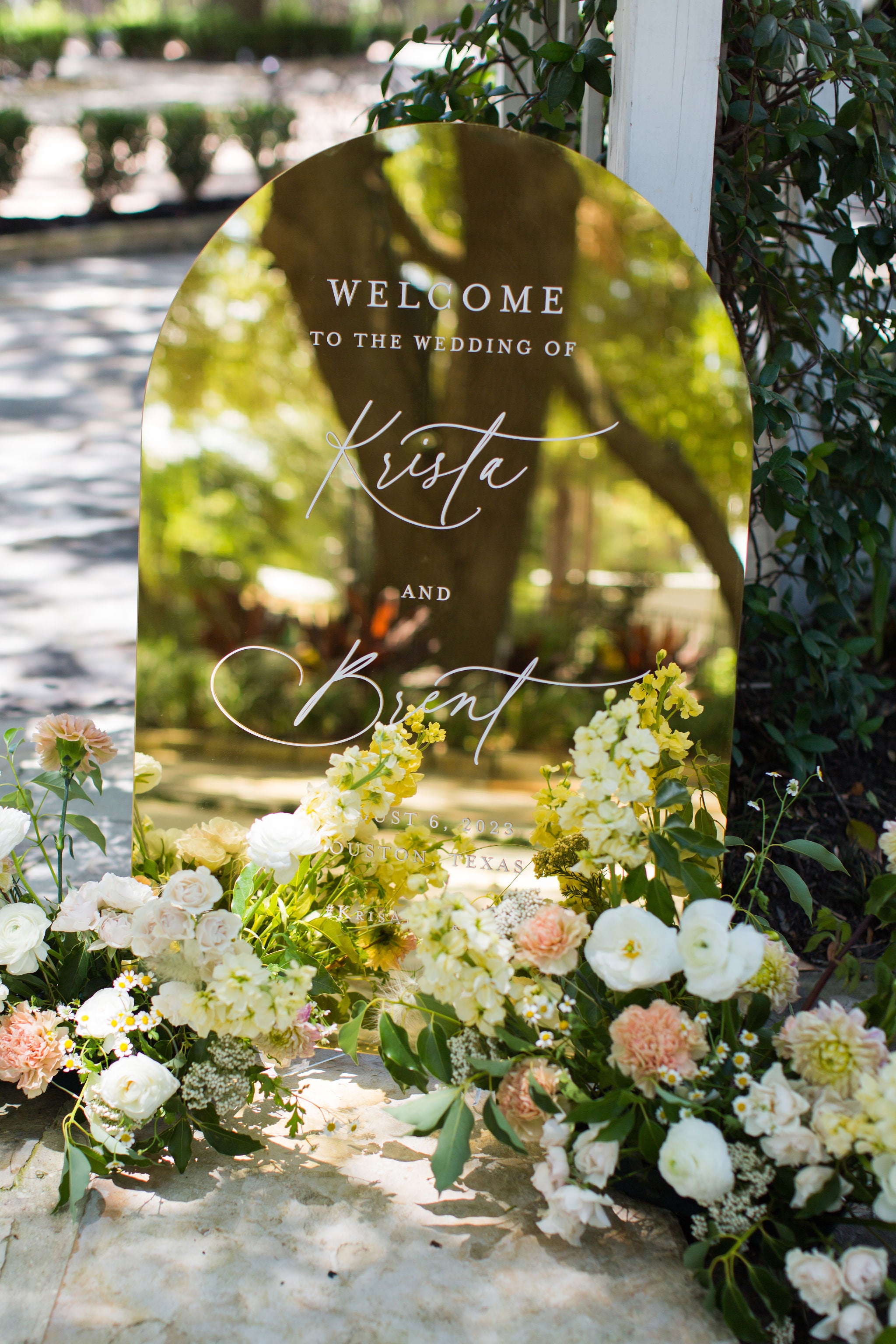 Wedding Mirror Sign