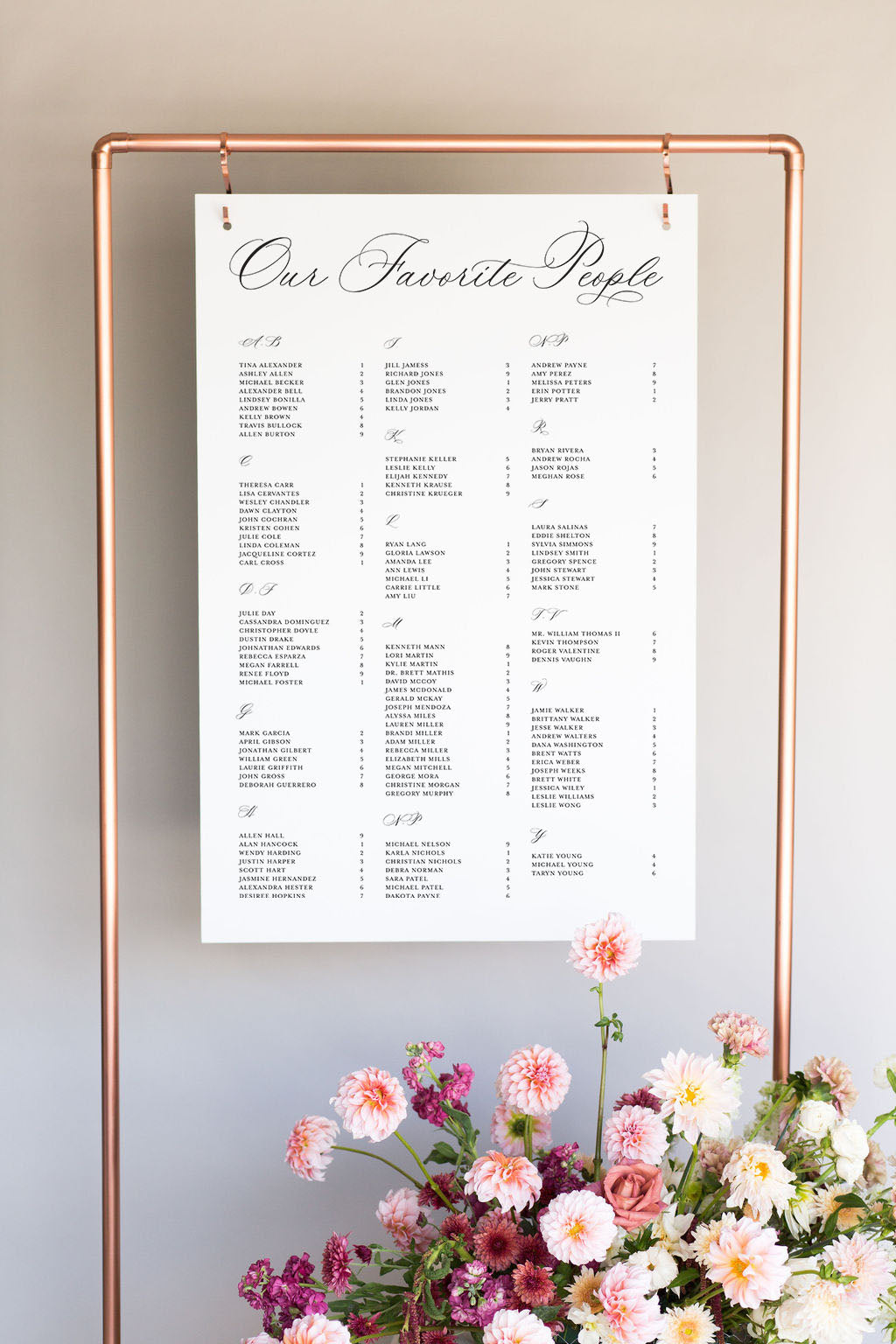 The Caitlyn | Wedding Seating Sign