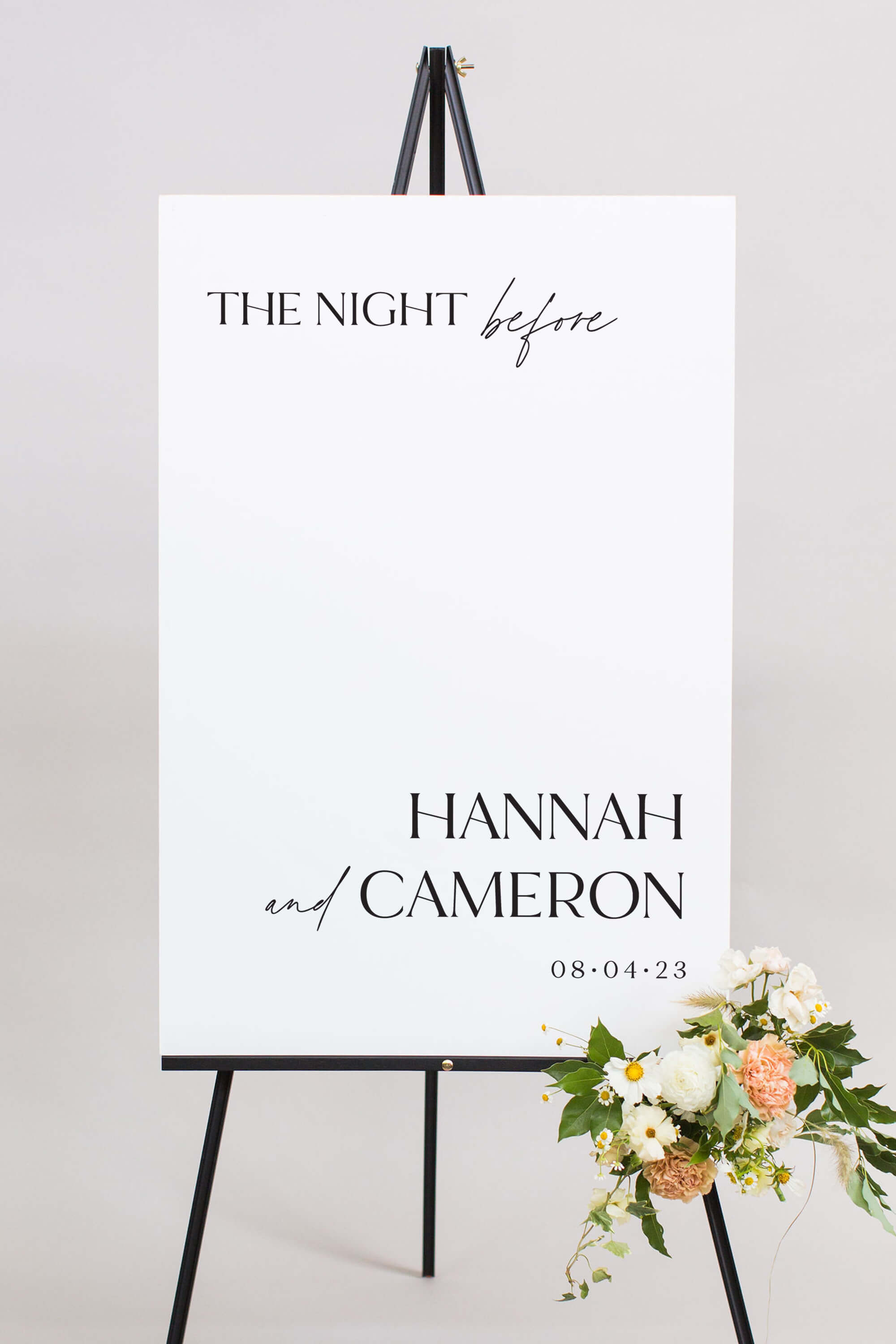 Rehearsal Dinner Welcome Sign | The Night Before Sign