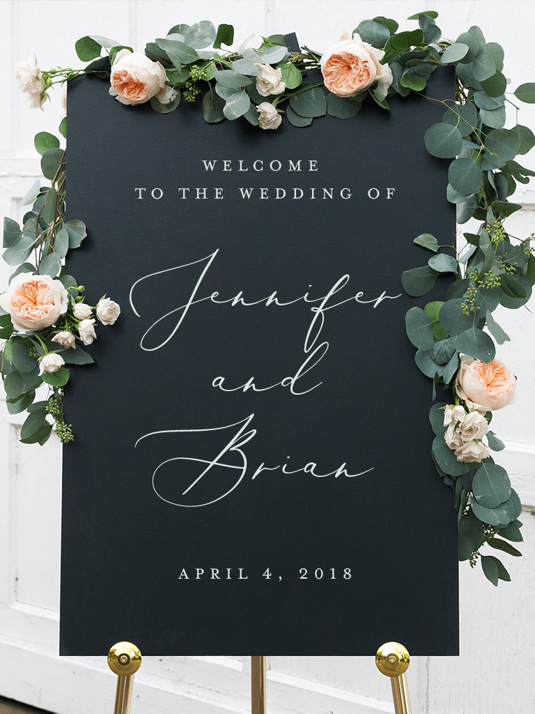 Wedding Welcome Sign | The Jennifer