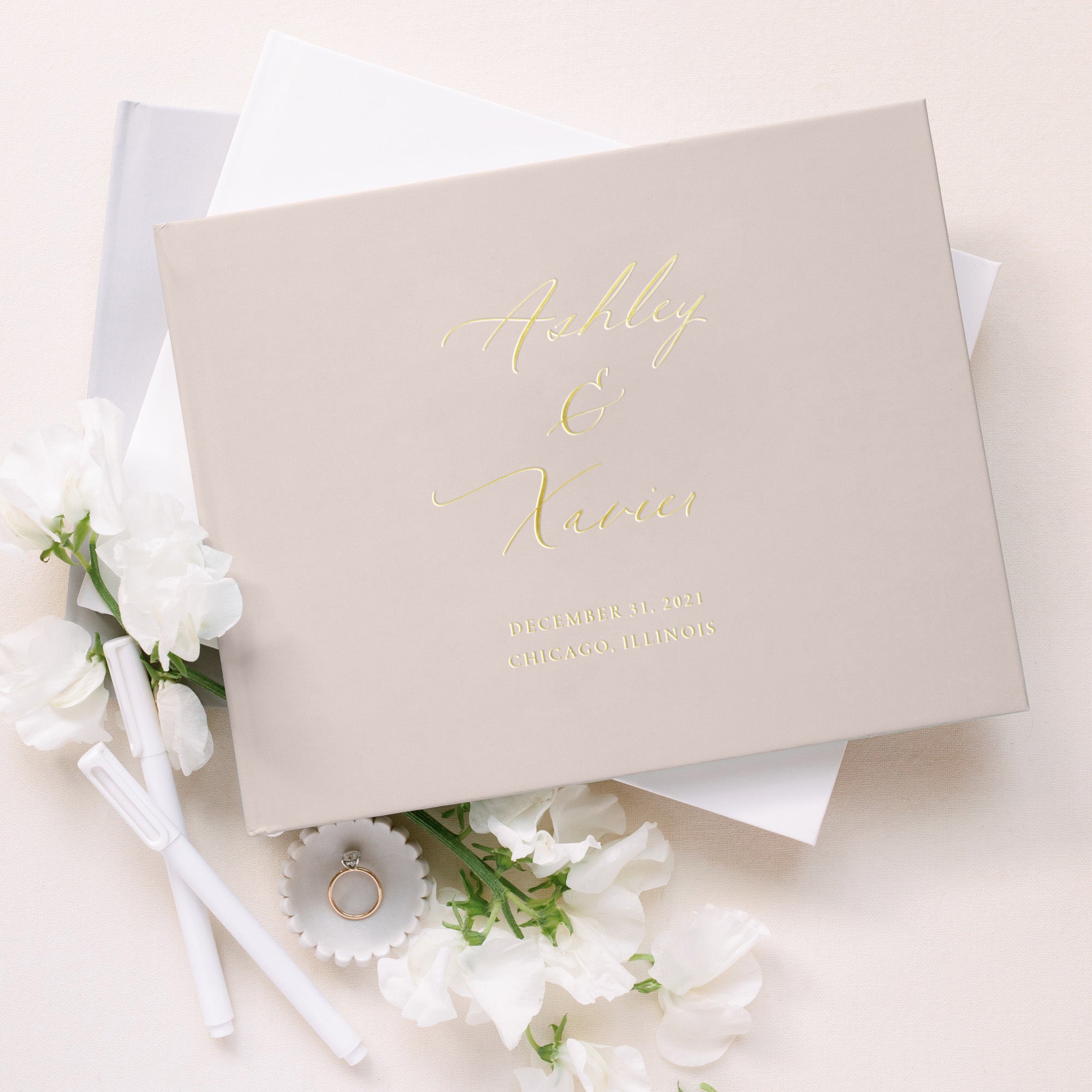 Elegant Wedding Guest Book 2 Lily Roe Co