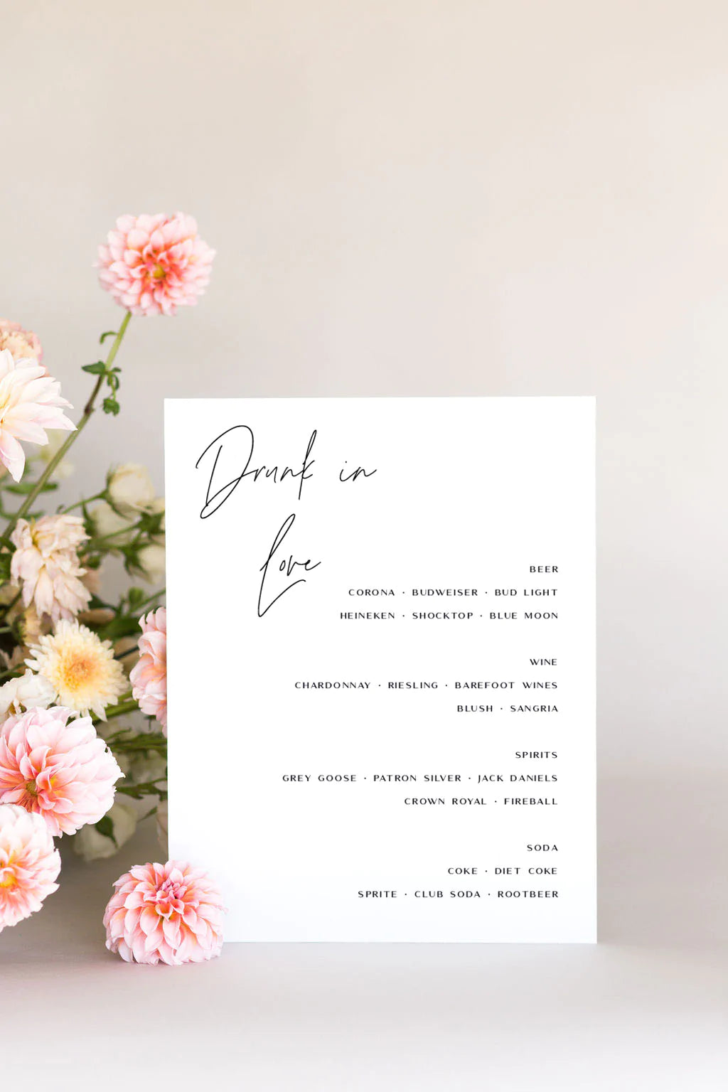 Signature Drink Sign Wedding | The Alicia