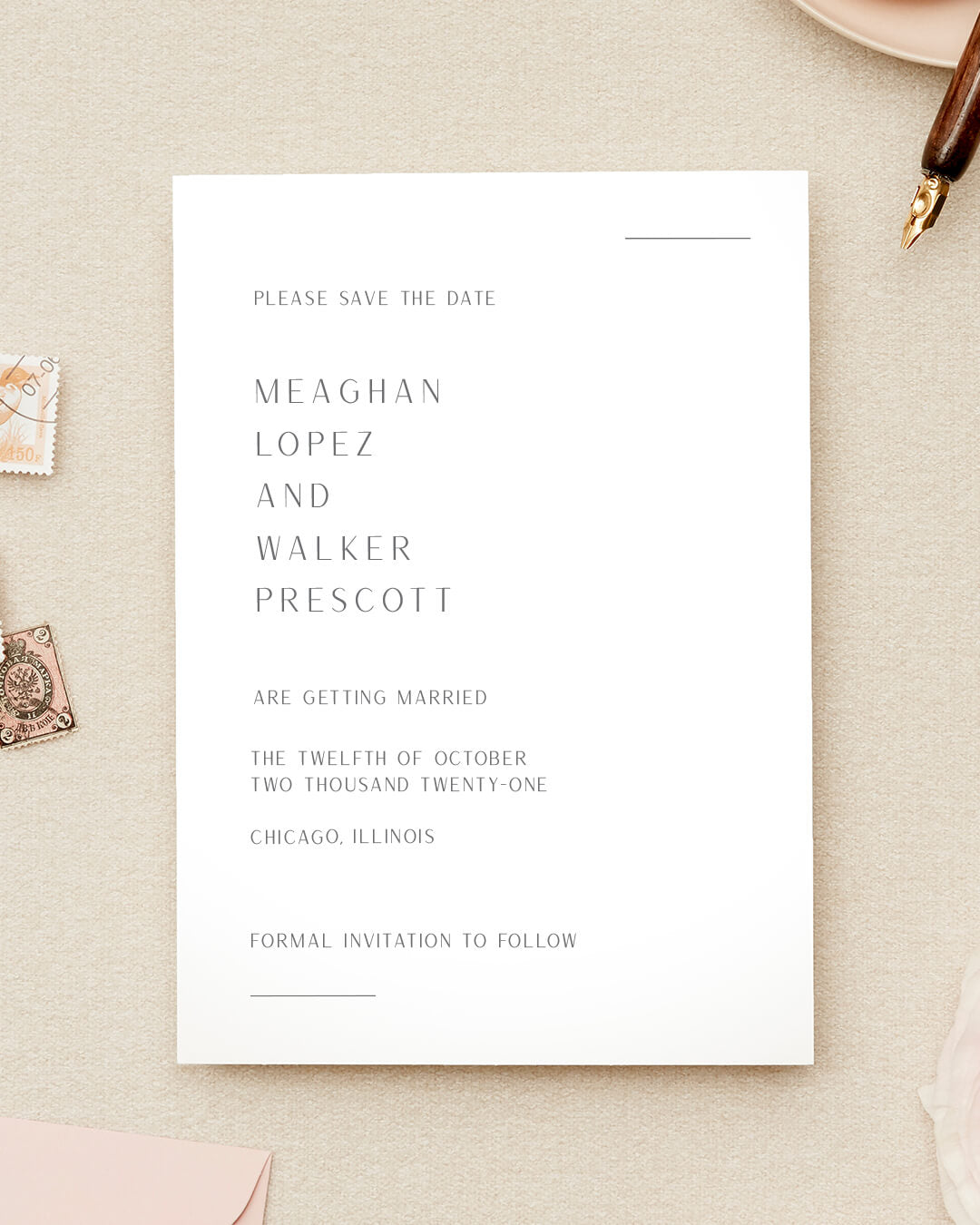 Minimalistic Save The Date Cards | The Meaghan