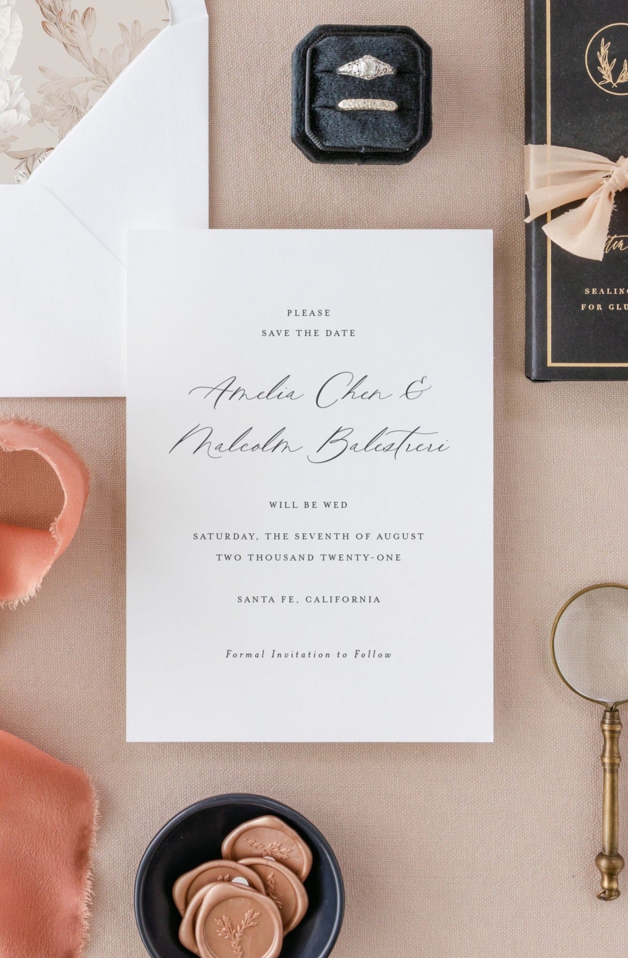 Romantic Save The Date Cards Lily Roe Co.