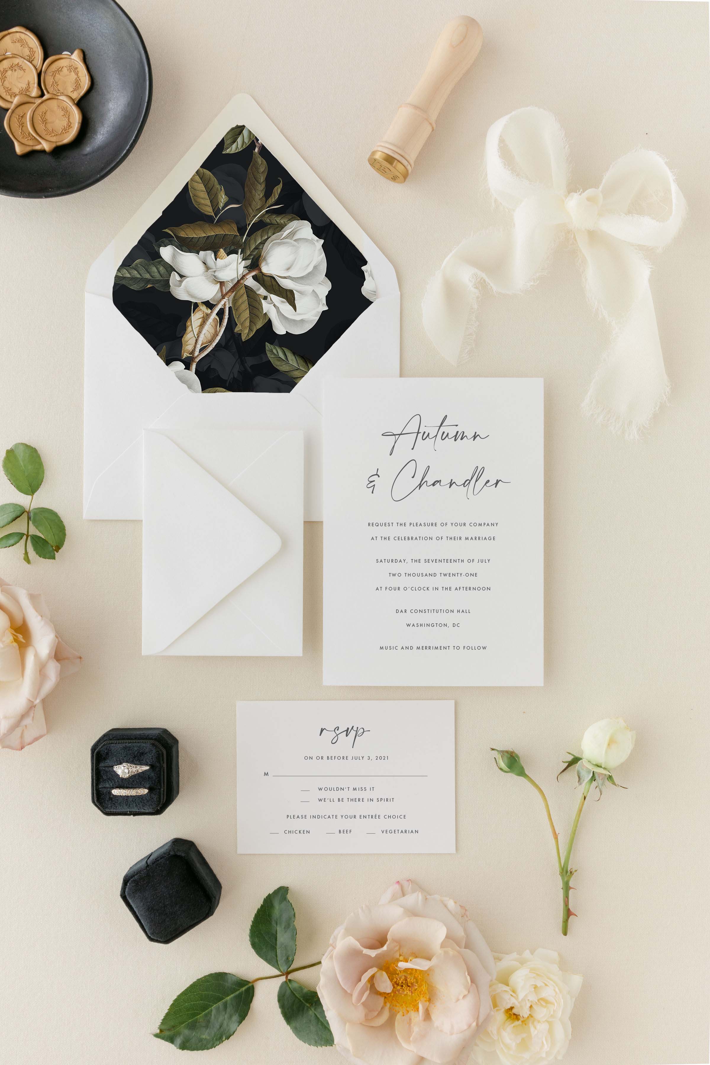 Simple Wedding Invitation Cards | The Autumn