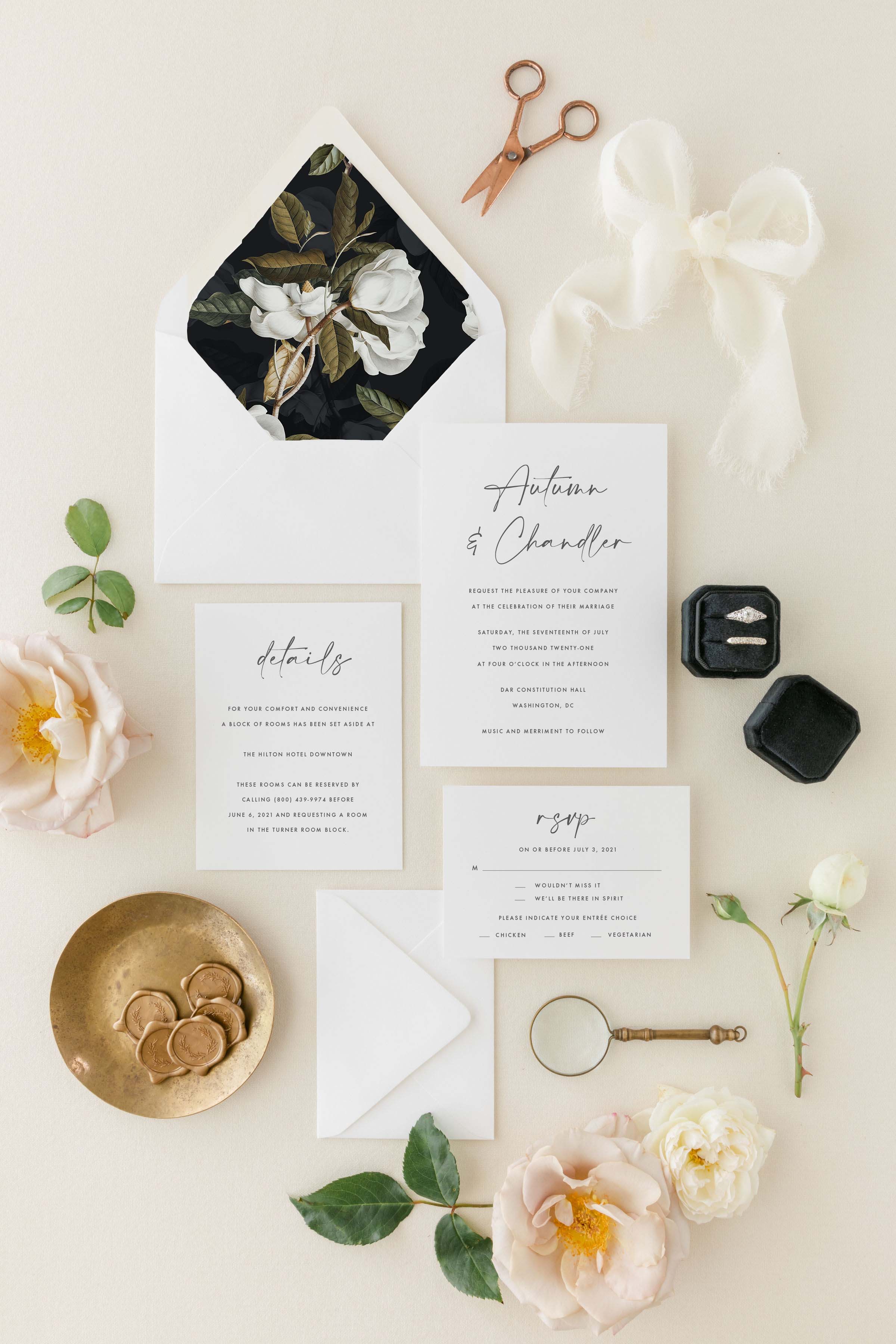 Simple Wedding Invitation Cards | The Autumn