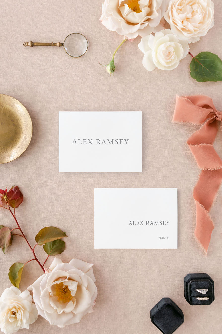 Simple wedding hot sale place cards