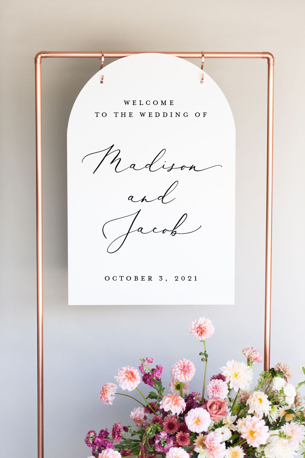 Arch Wedding Welcome Sign Lily Roe co.