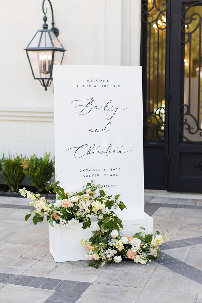 Sign stand for wedding 60 photos - Vianawedding.com
