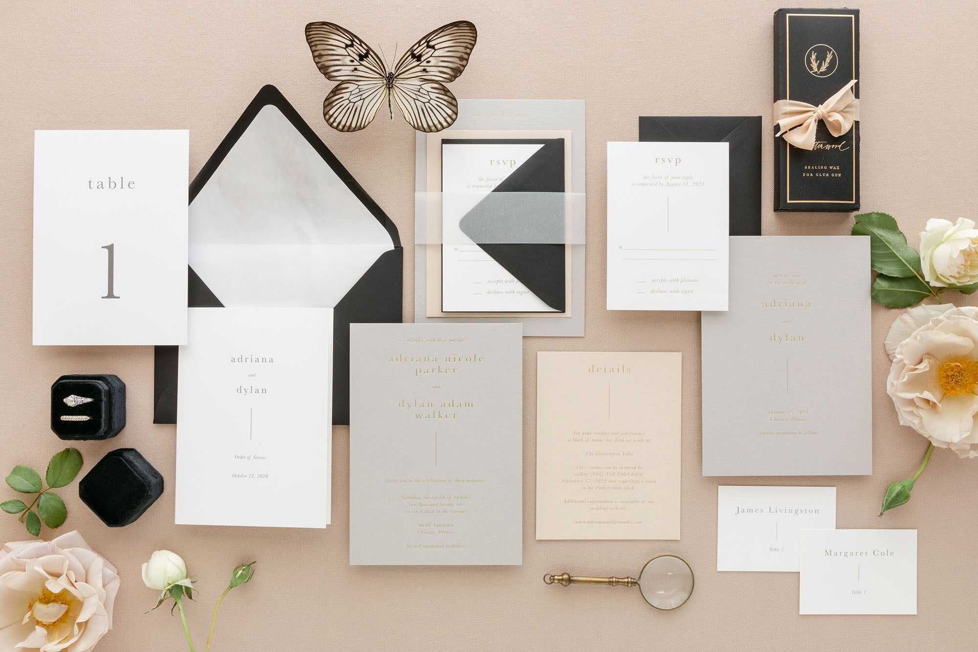 Semi Custom Wedding Invitation By Lily Roe Co.