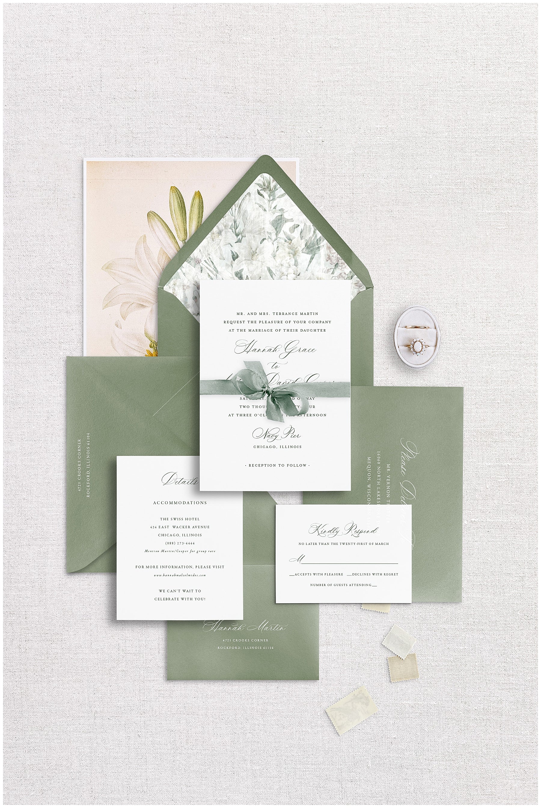 Classic Wedding Invitation Suite: The Caitlyn