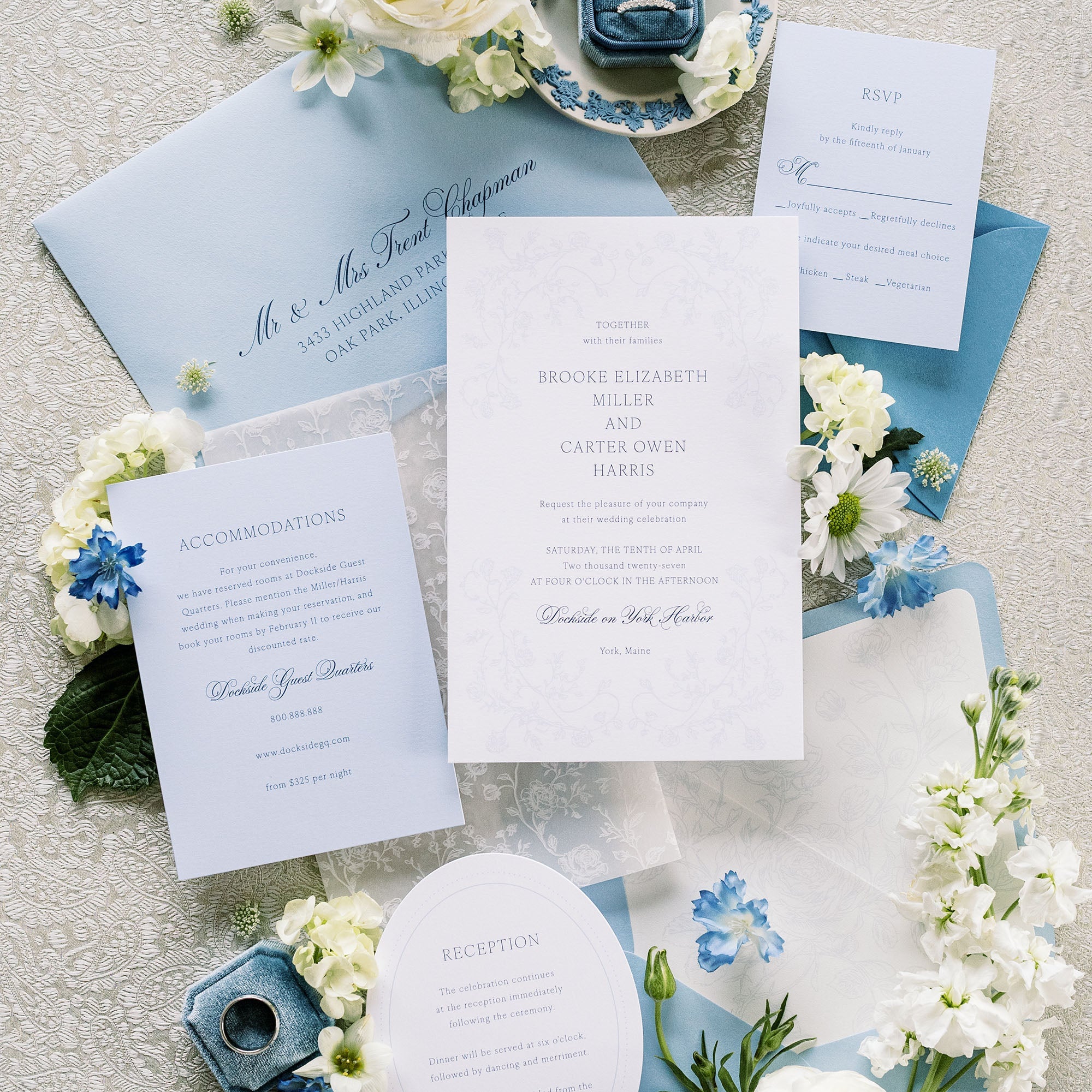 Blue Wedding Invitation Collection