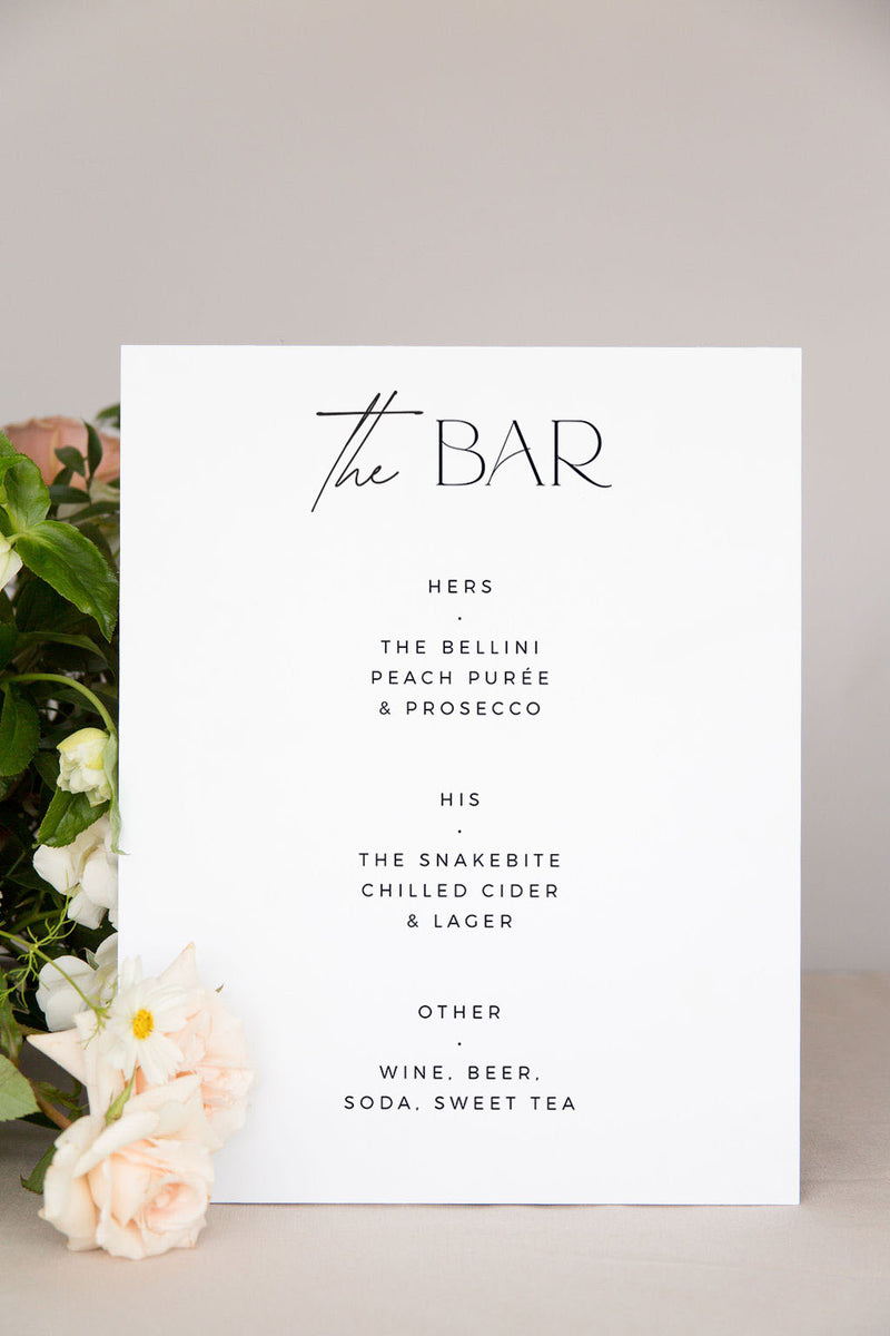 Acrylic Bar Signs For Wedding acrylic bar signs for wedding | the isabella