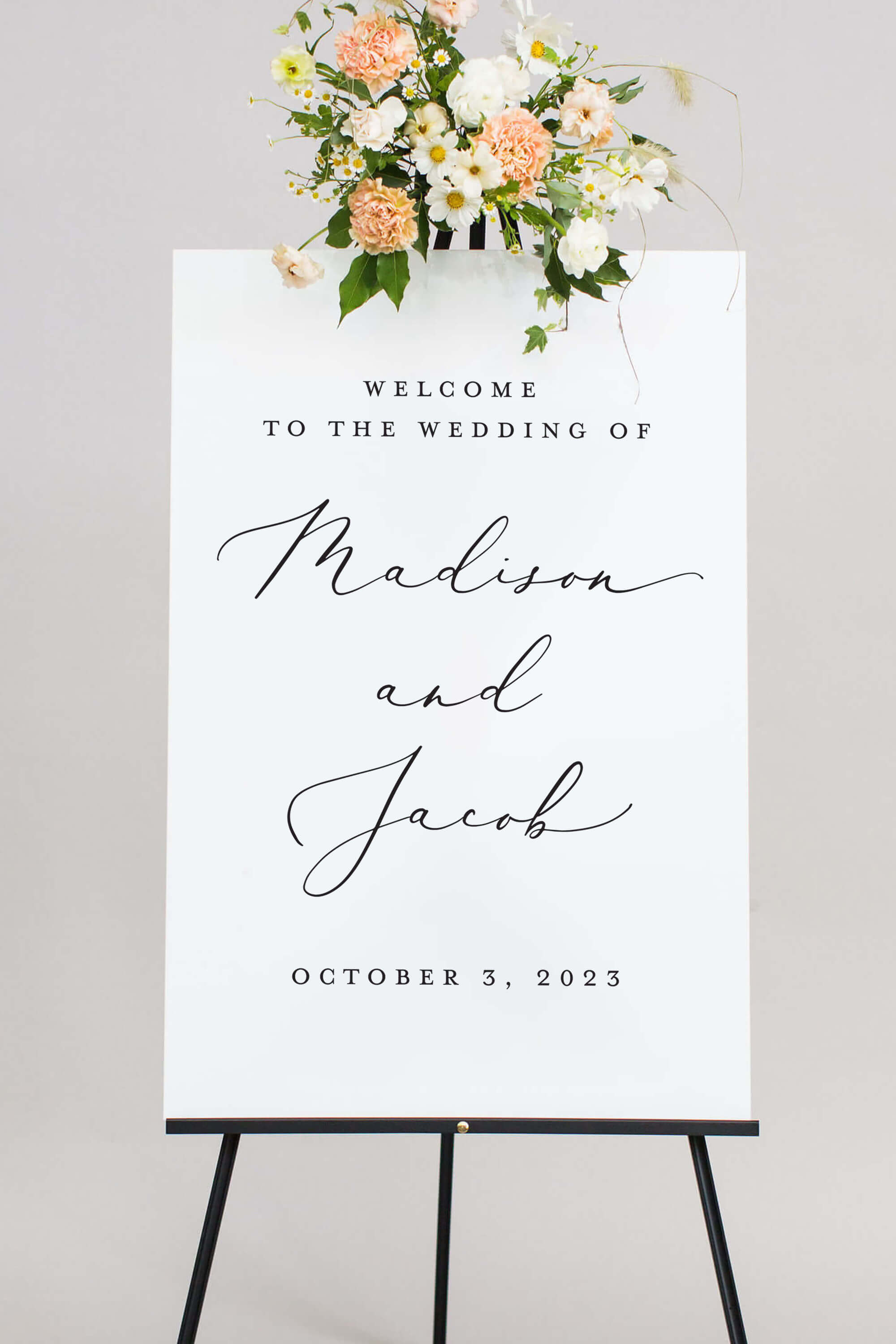 Acrylic Welcome To Our Wedding Signs Lily Roe Co.