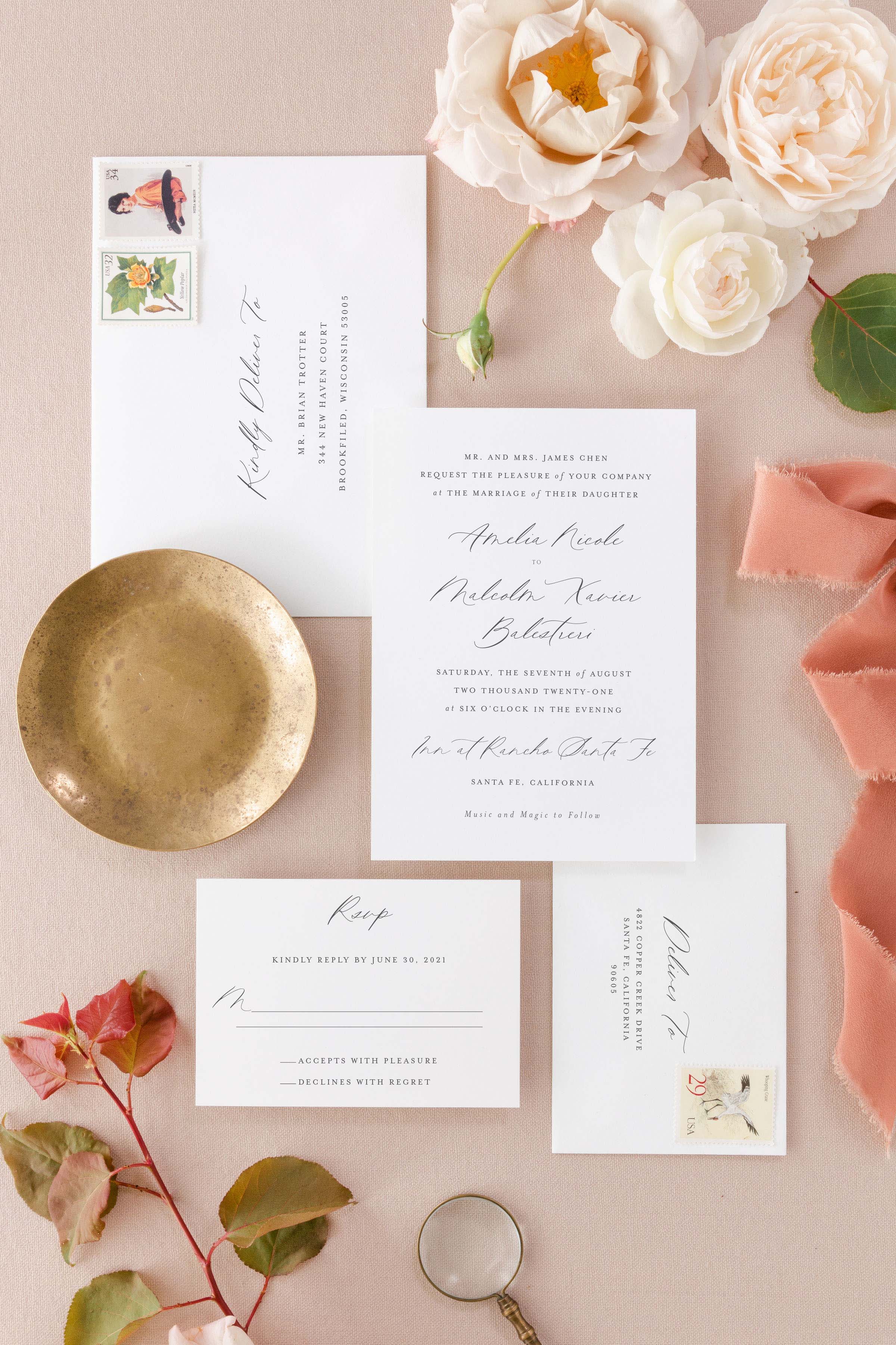 Romantic Wedding Invitation | The Amelia