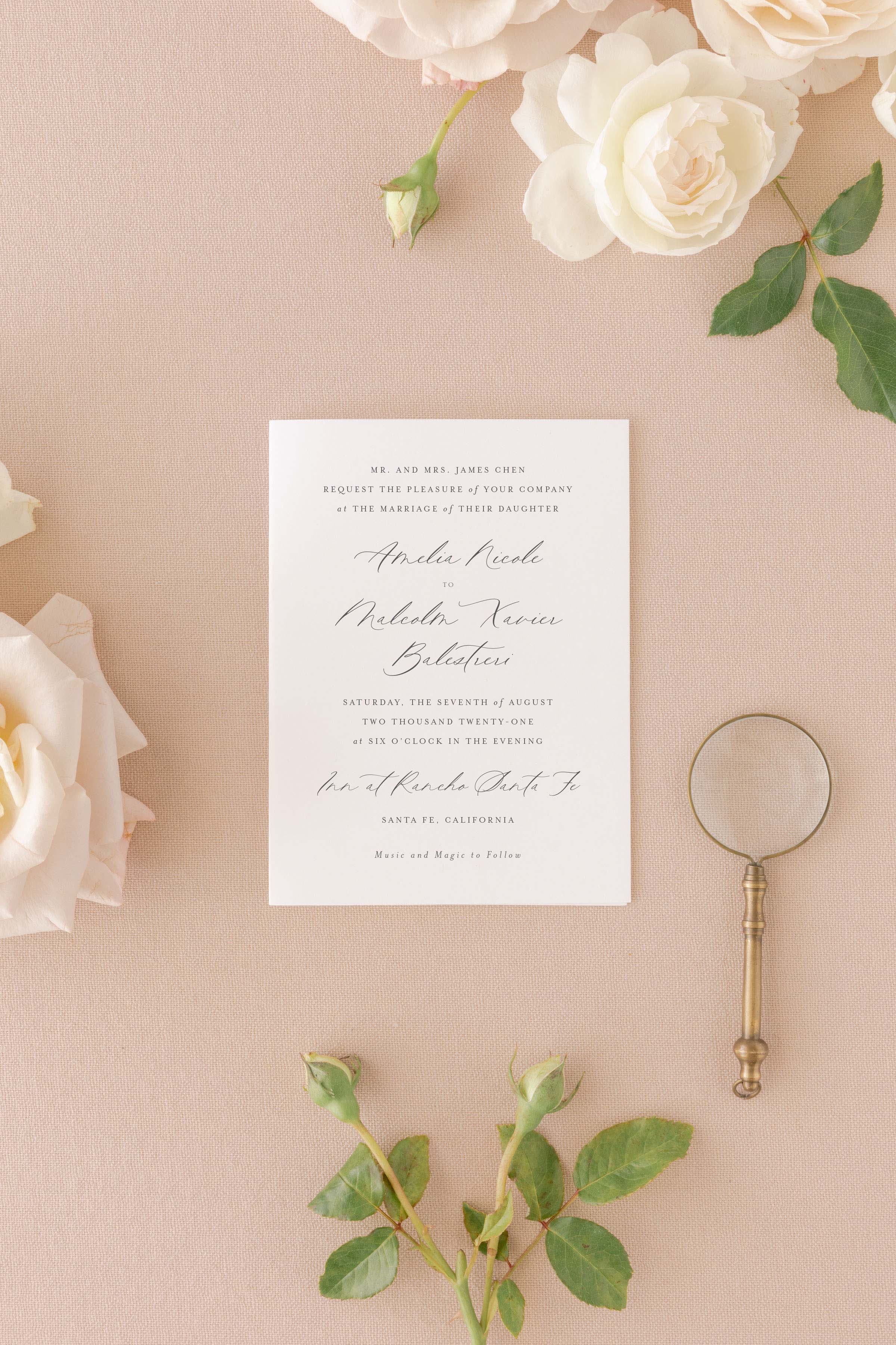 Romantic Wedding Invitation | The Amelia