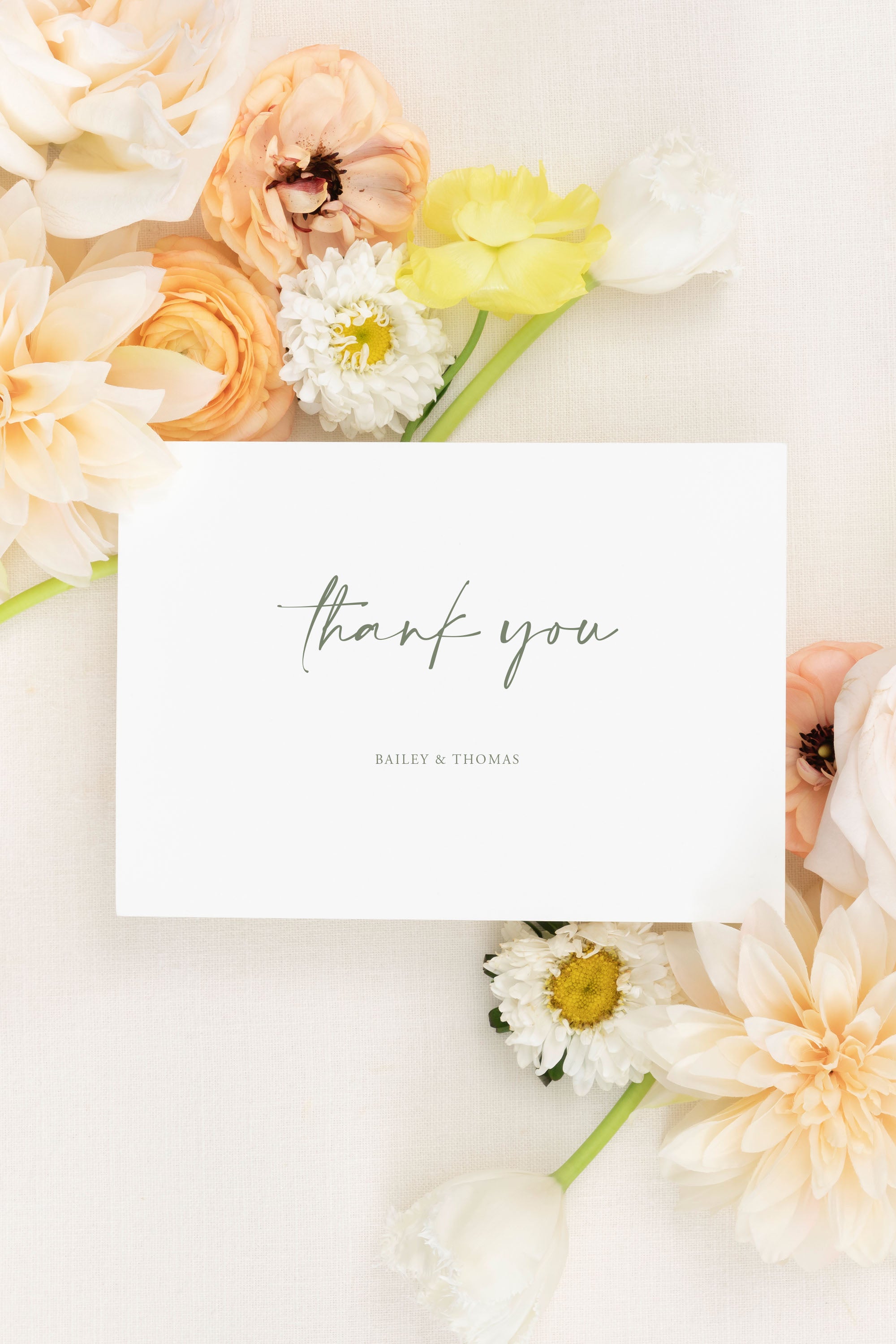 Wedding Thank You Card Design Lily Roe Co