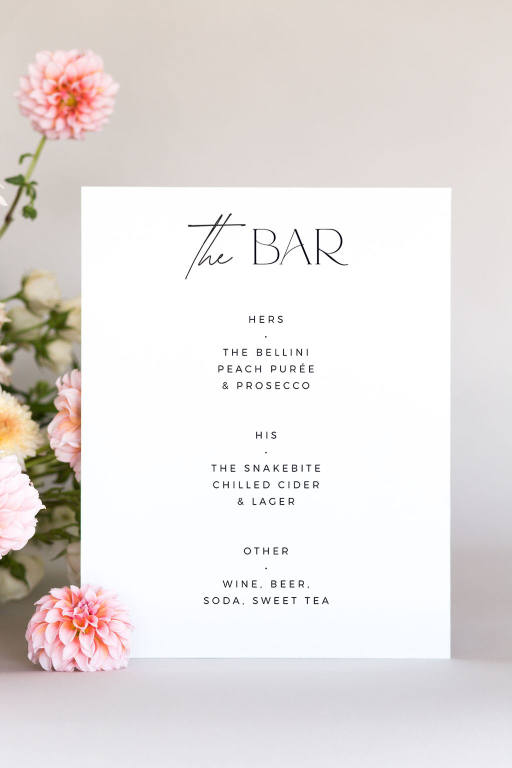 Bar Signs For Wedding Lily Roe Co.