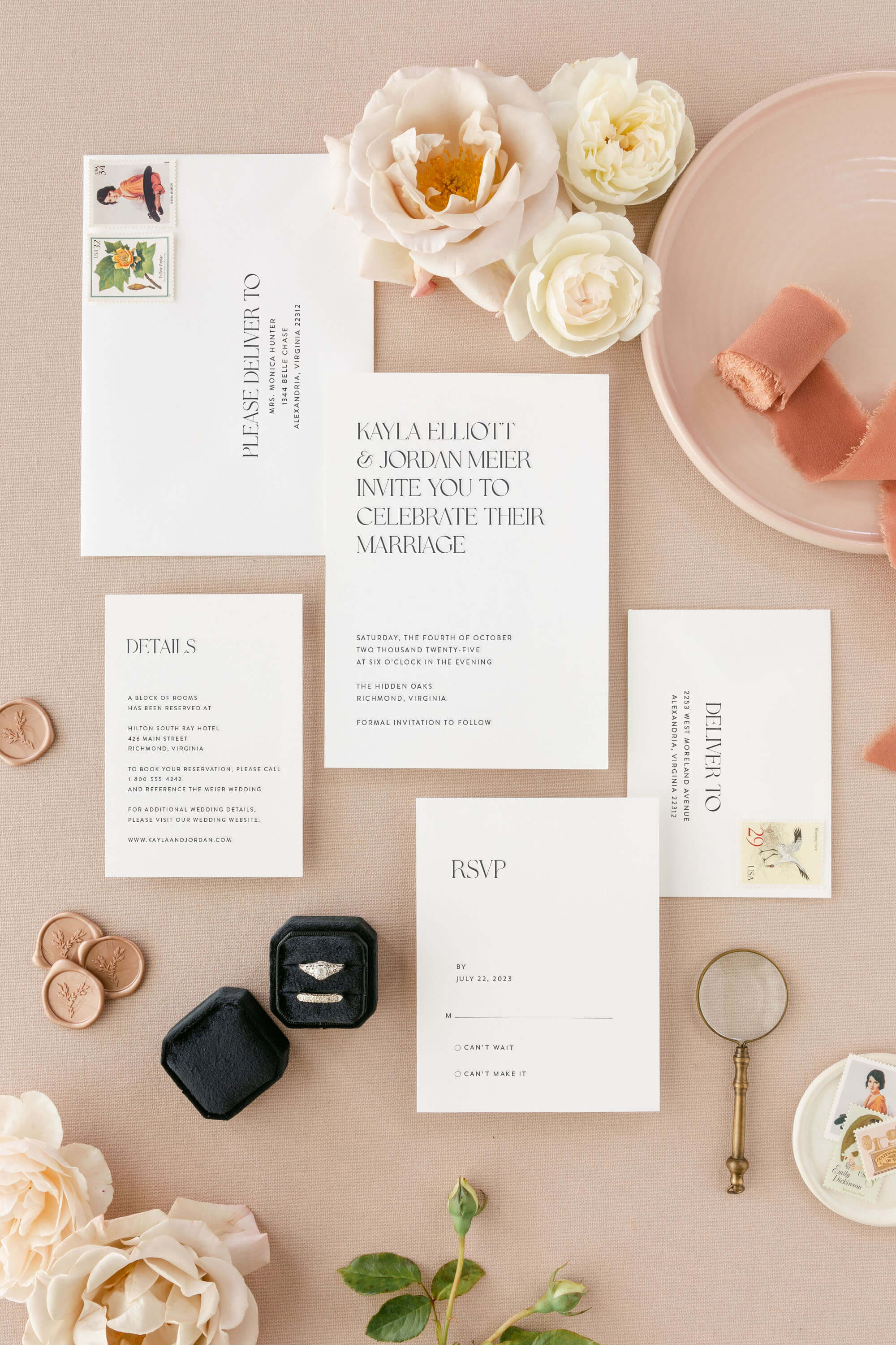 Black And White Wedding Invitations