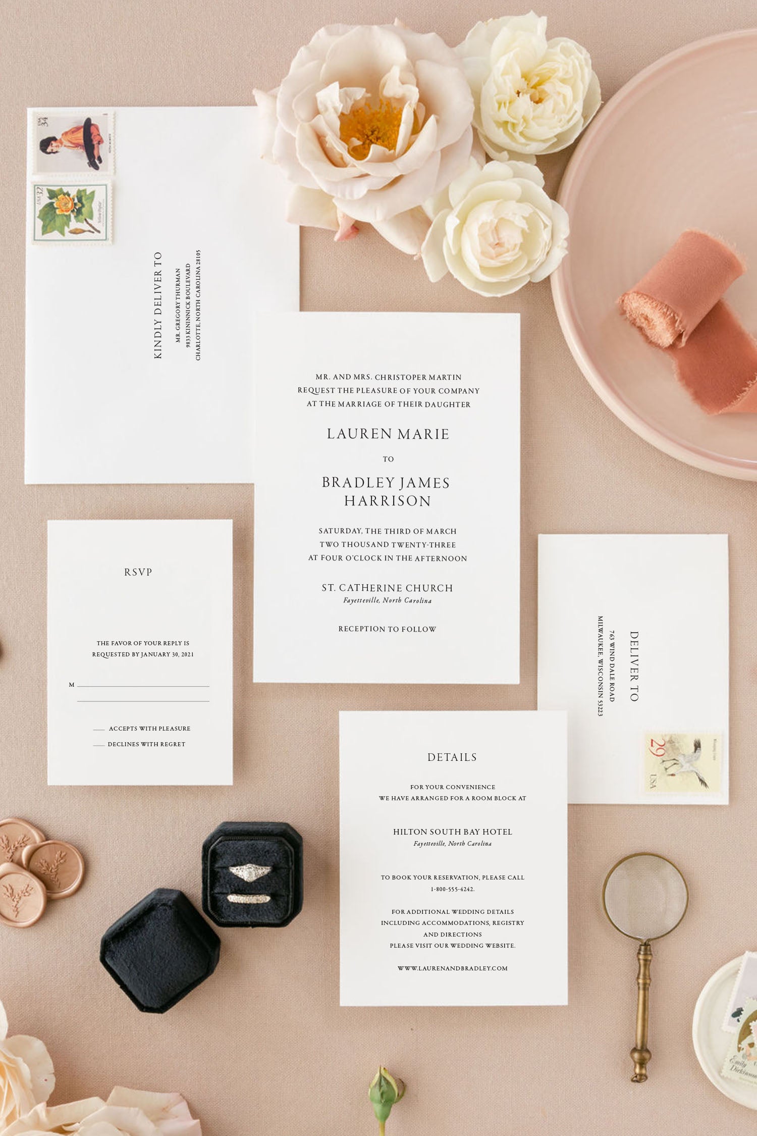 Classic Wedding Invitations Lily Roe Co