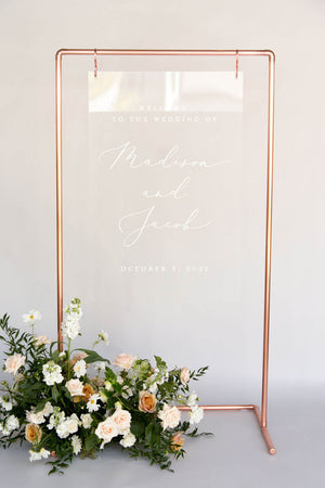 glass wedding sign Lily & Roe Co