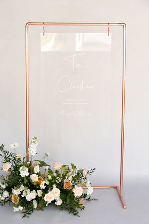 Clear Acrylic Welcome Sign Wedding 24x36