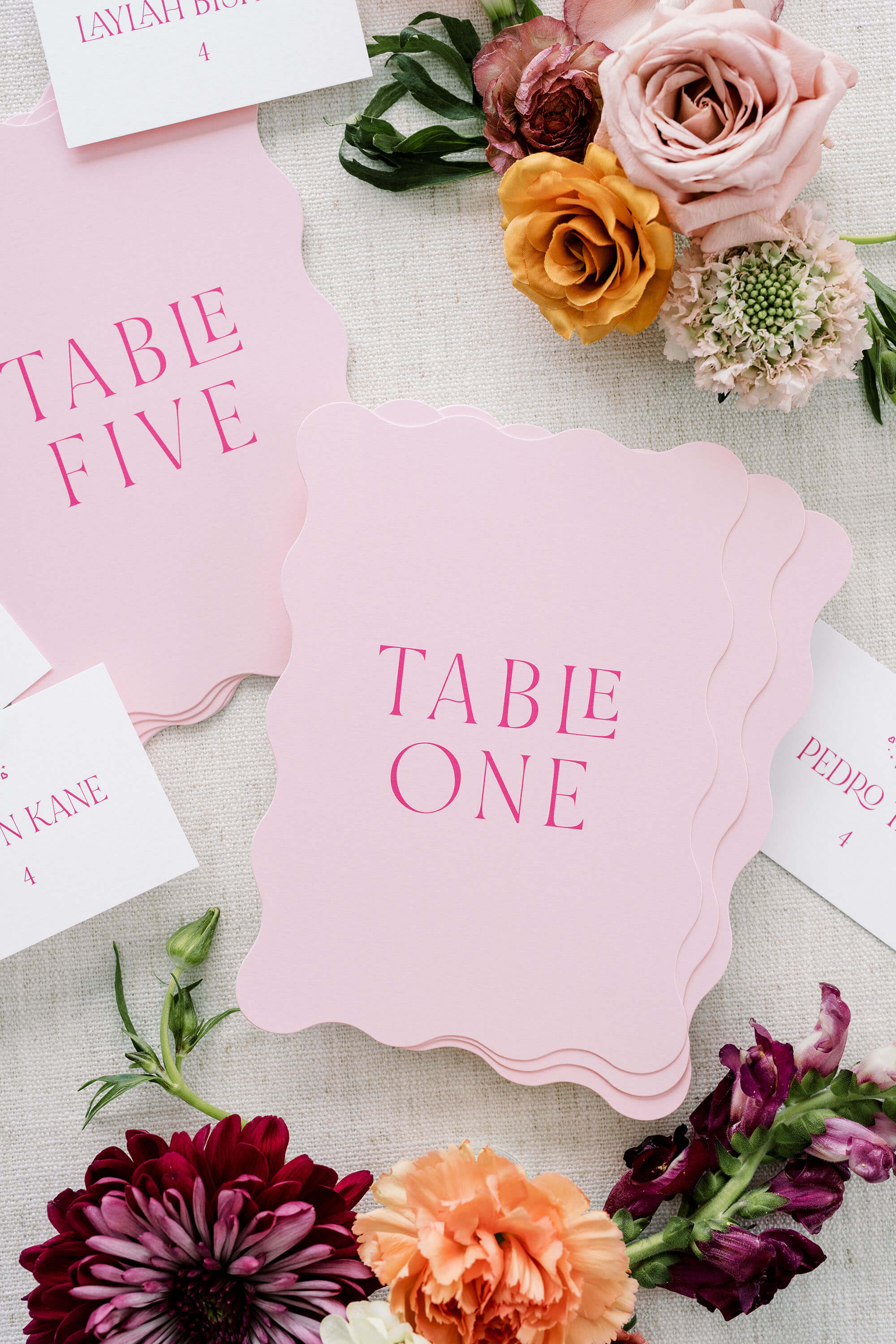 Colorful Wedding Table Numbers
