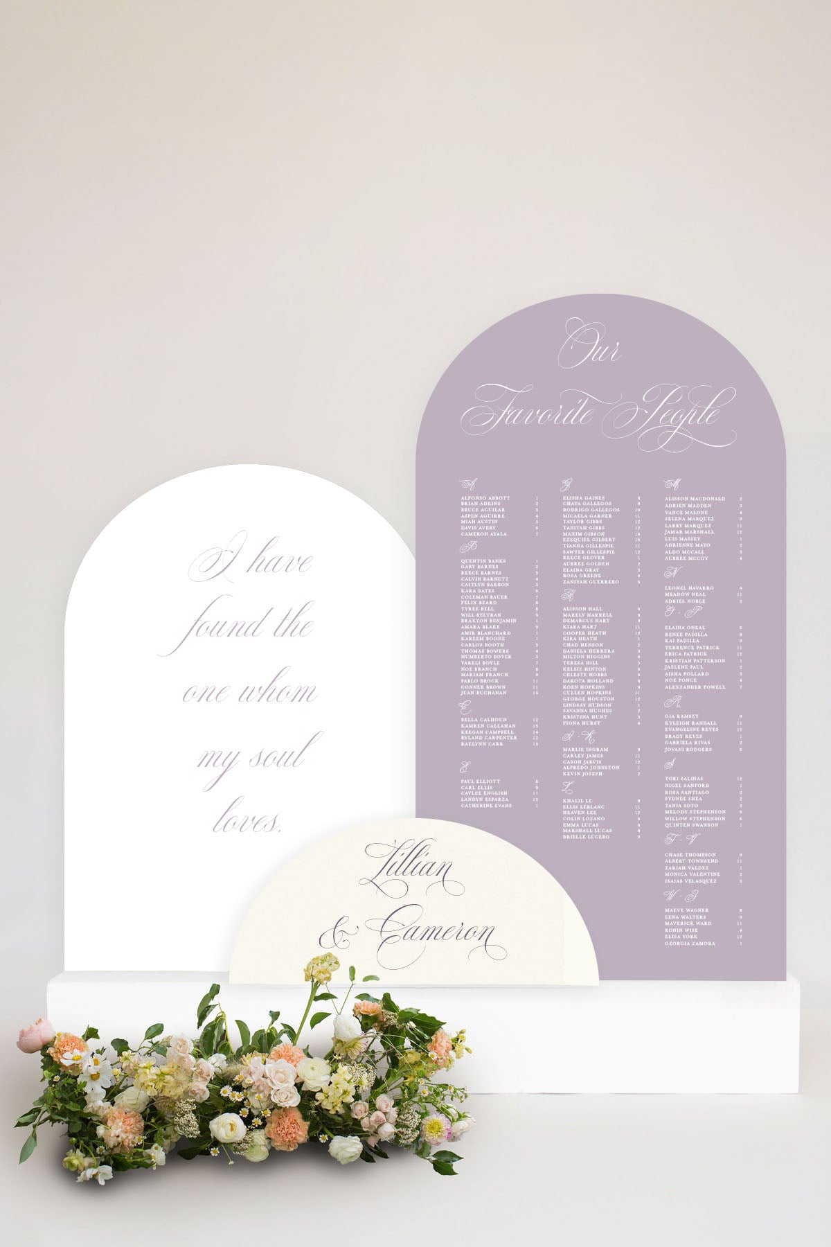 Curved Wedding Sign