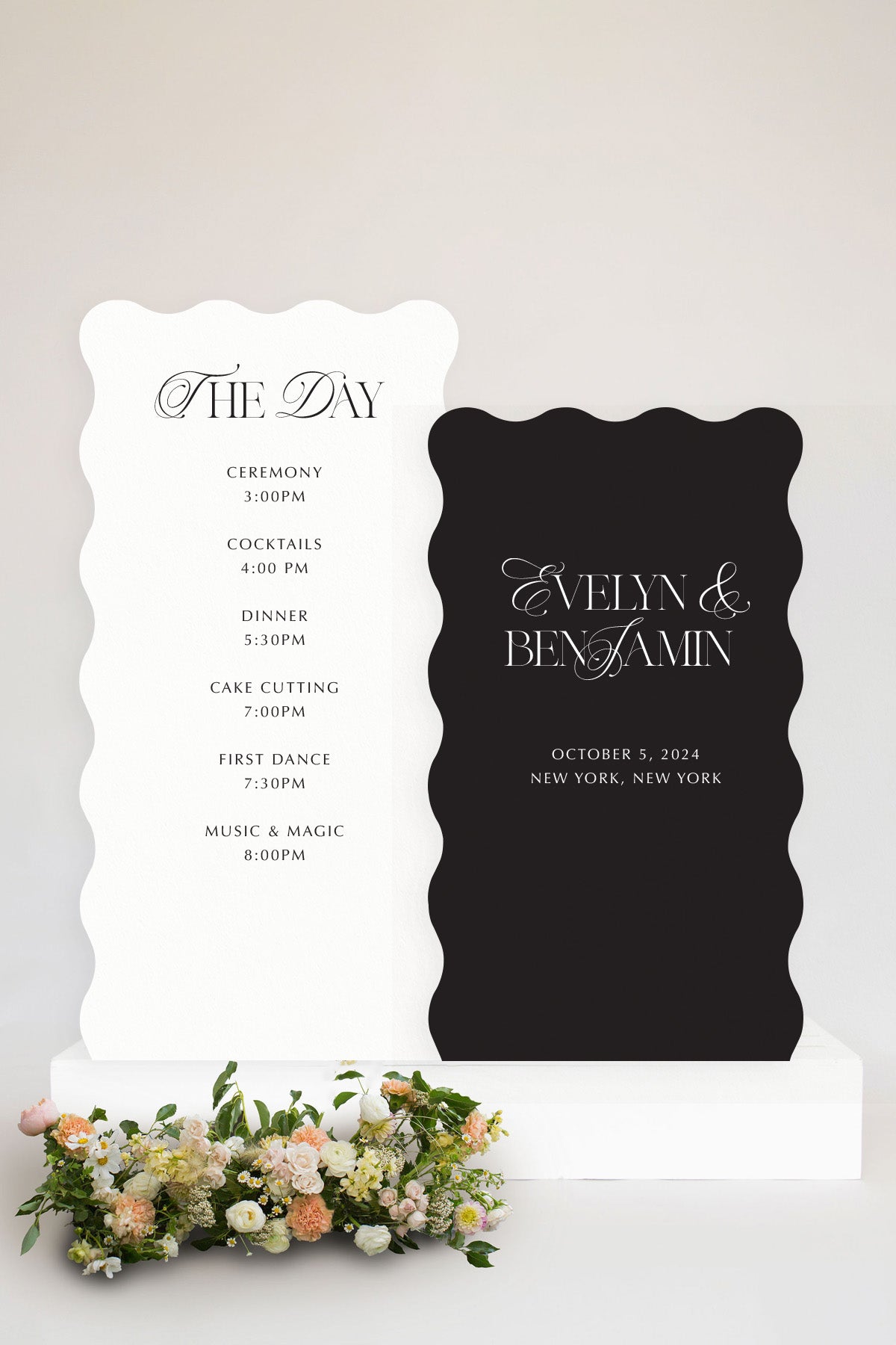 Wavy Wedding Signs | The Evelyn