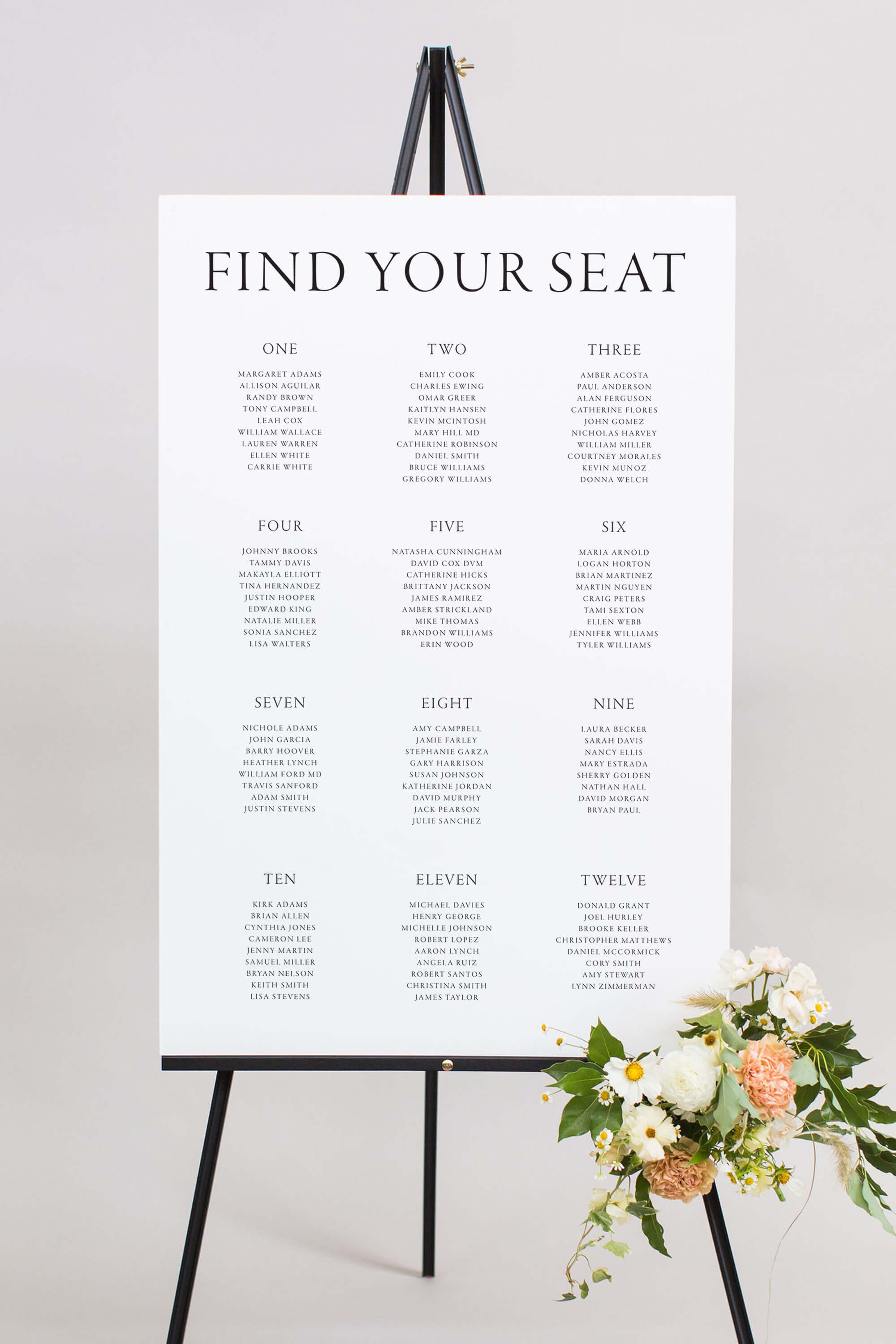 Find Your Seat Wedding Sign Lily Roe Co.