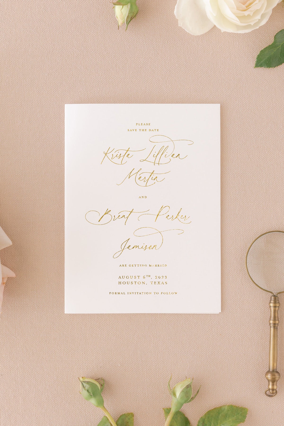 Foil Save The Date Cards Lily Roe Co.