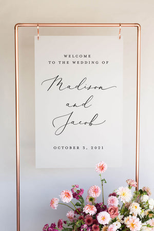 The Madison | Clear Acrylic Wedding Sign