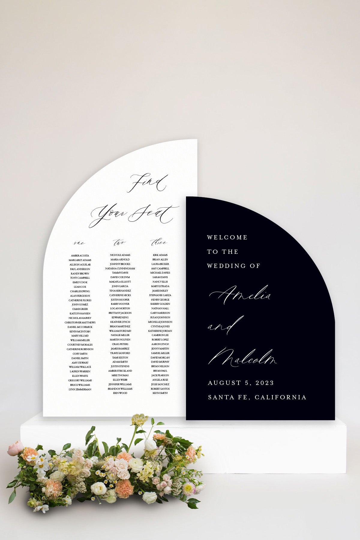 Half Arch Seating Chart | Lily & Roe Co.