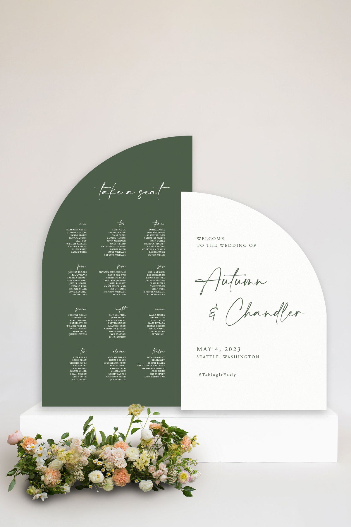 Half Rounded Signs Half Arch Wedding Sign | Lily & Roe Co.