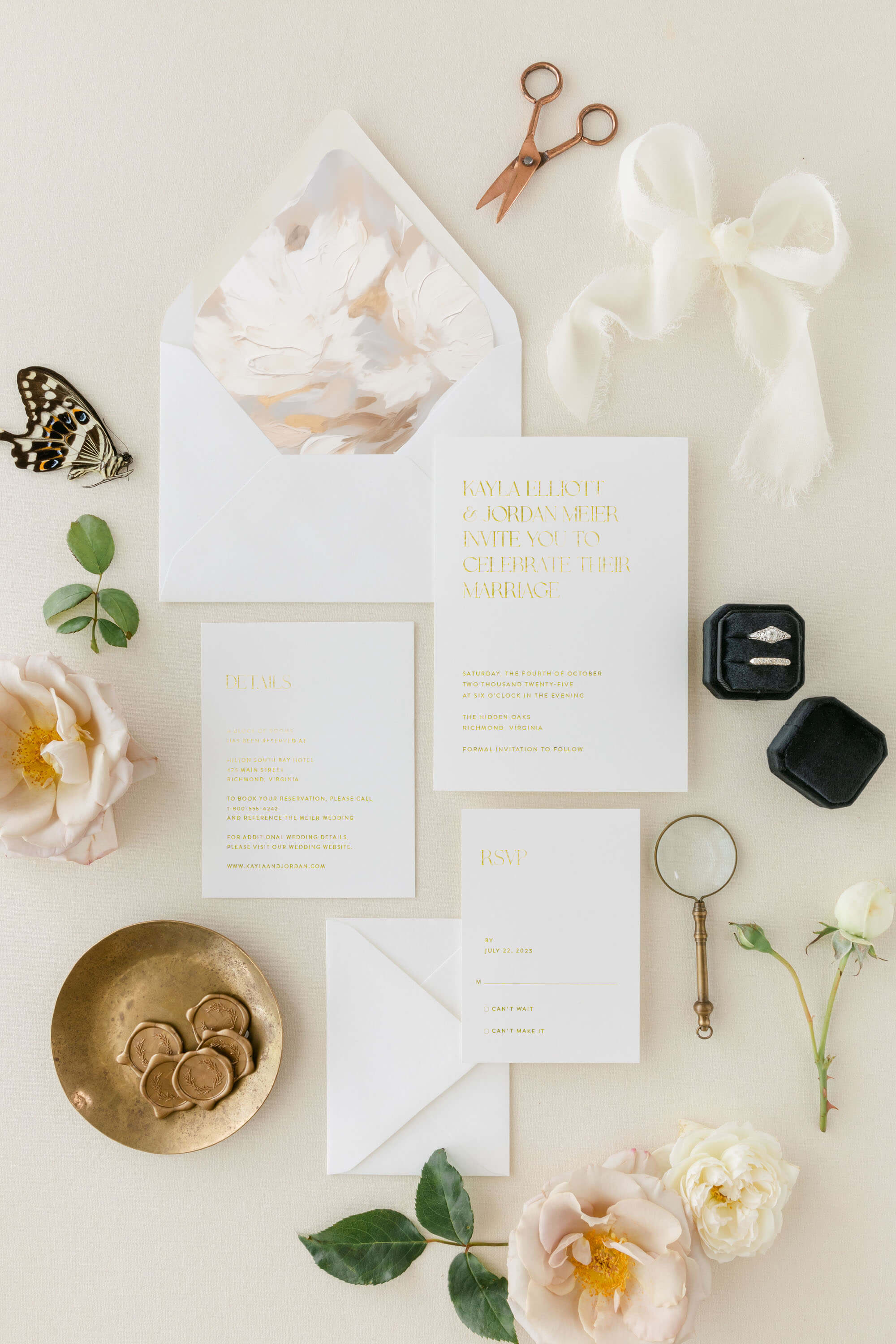 Foil Wedding Invitations | The Kayla