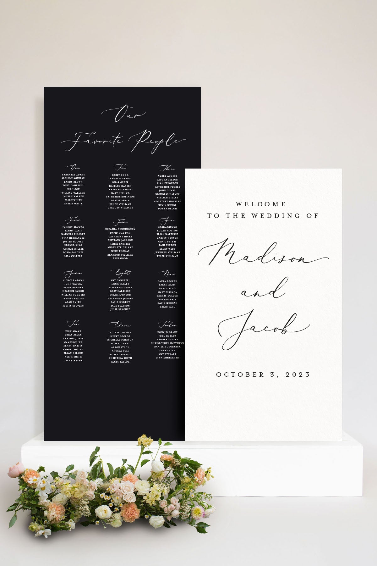Large Wedding Seating Chart Lily & Roe Co.