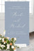 Large Welcome To Our Wedding Sign Dusty Blue Lily Roe Co