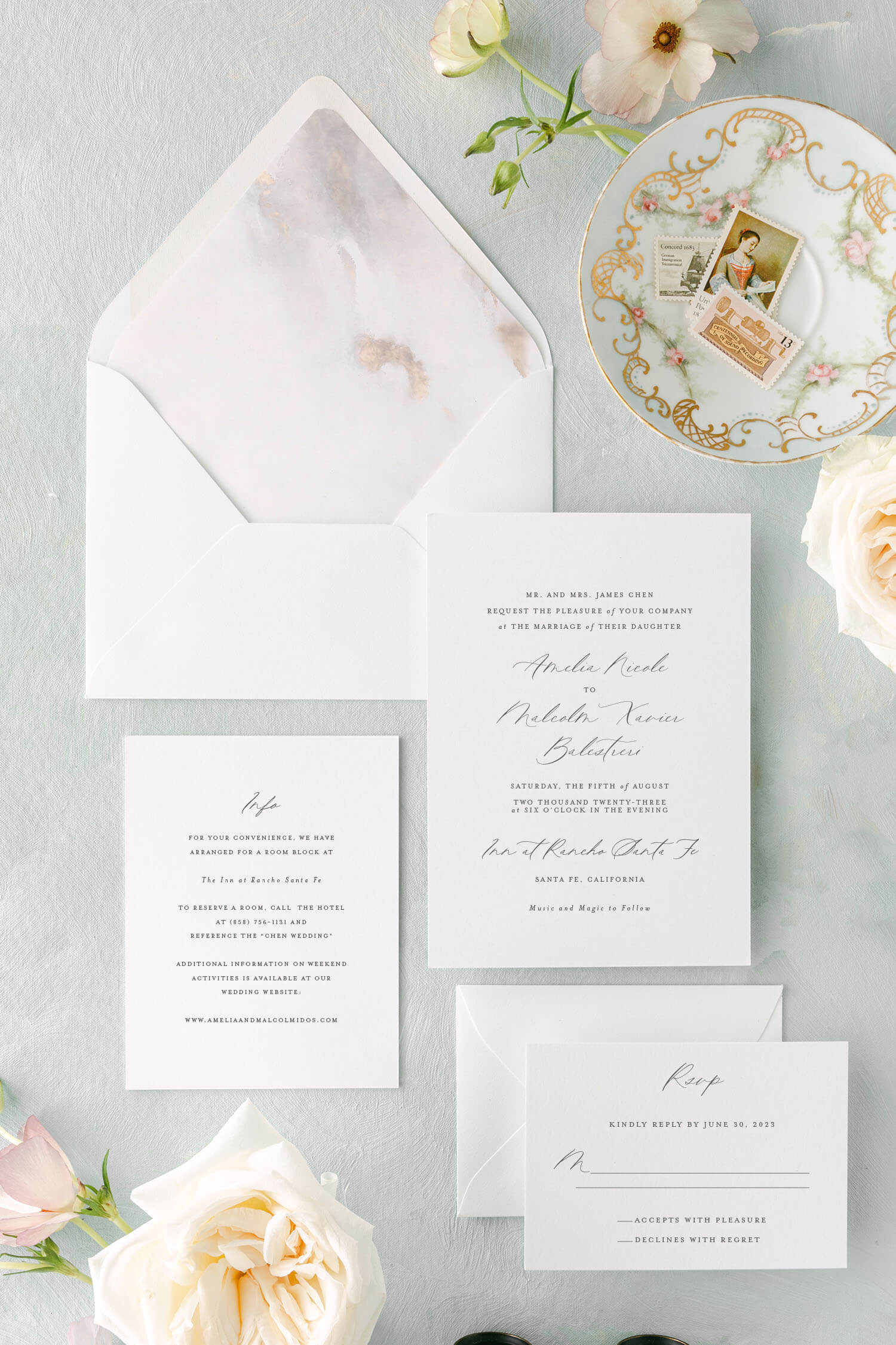 Letter Press Wedding Invitation Lily Roe Co