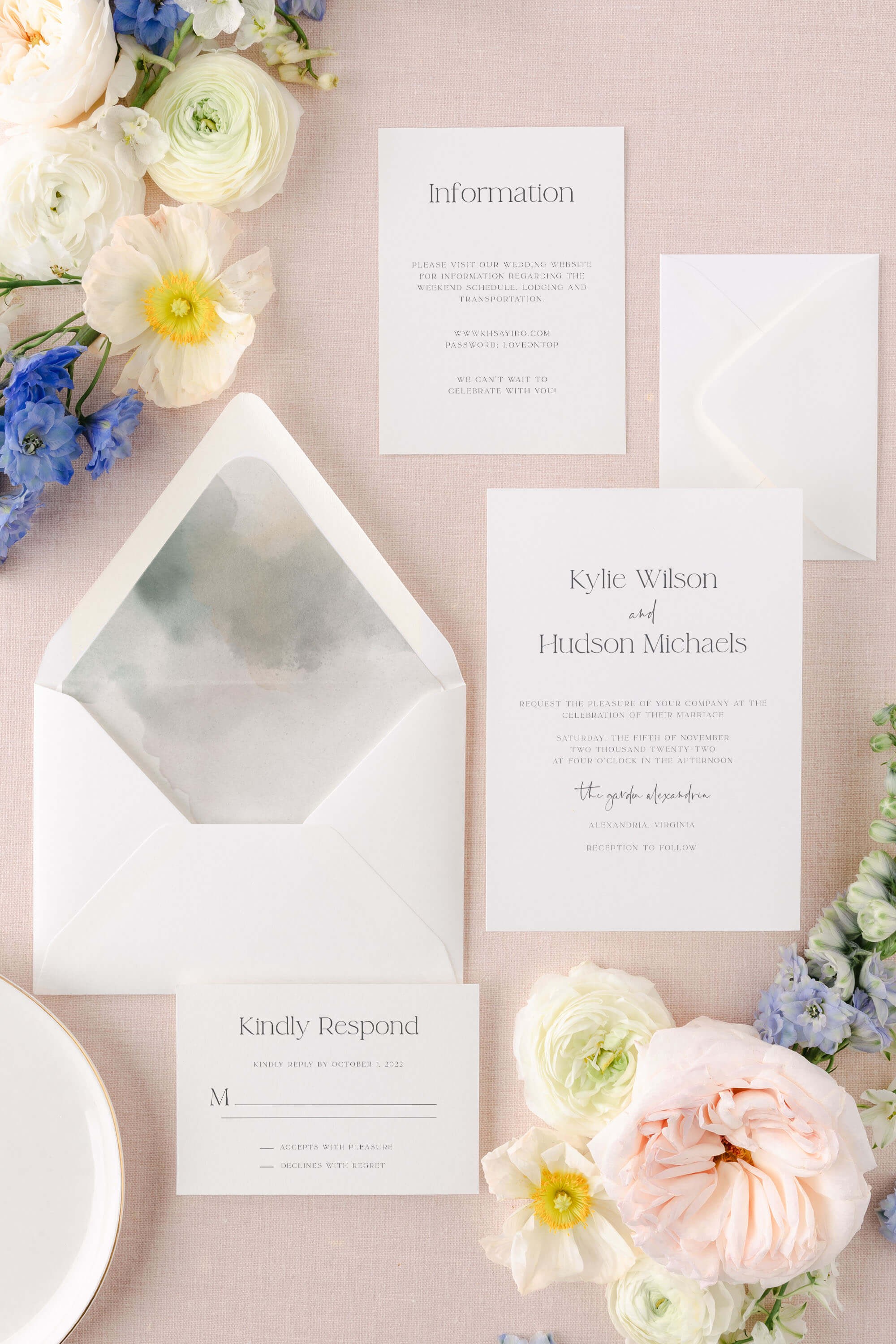 Letterpress Wedding Card Lily Roe Co