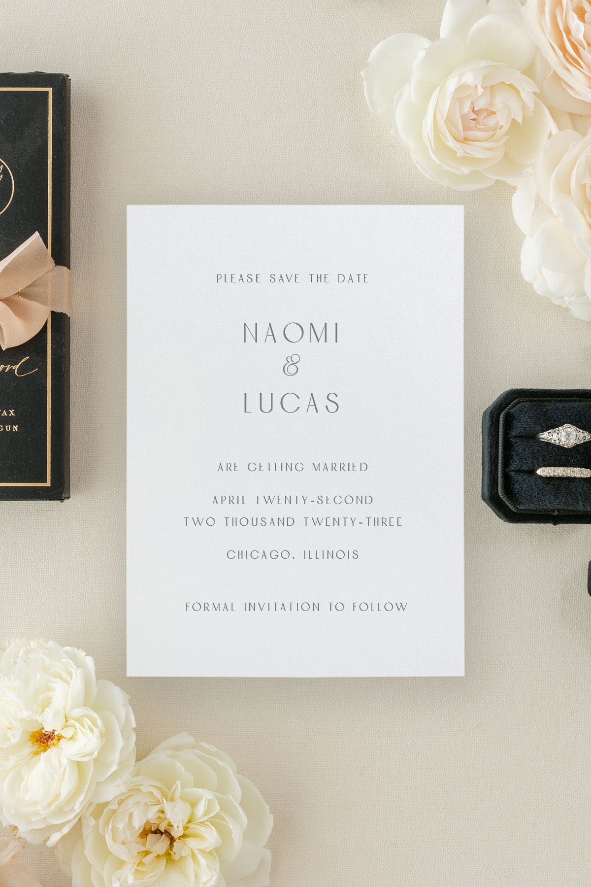 Letterpress Wedding Save The Date Lily Roe Co.