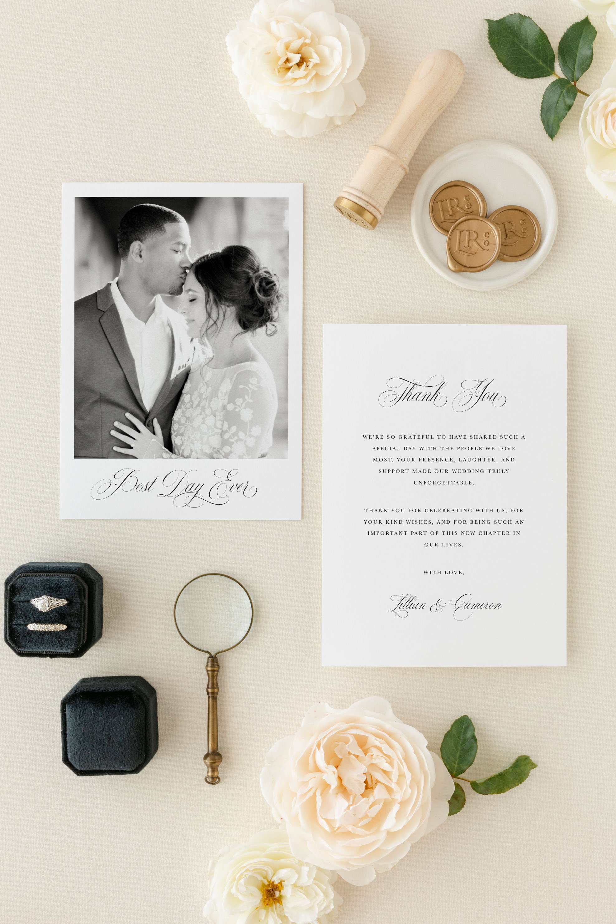 Photo Wedding Thank You Card | The Lillian