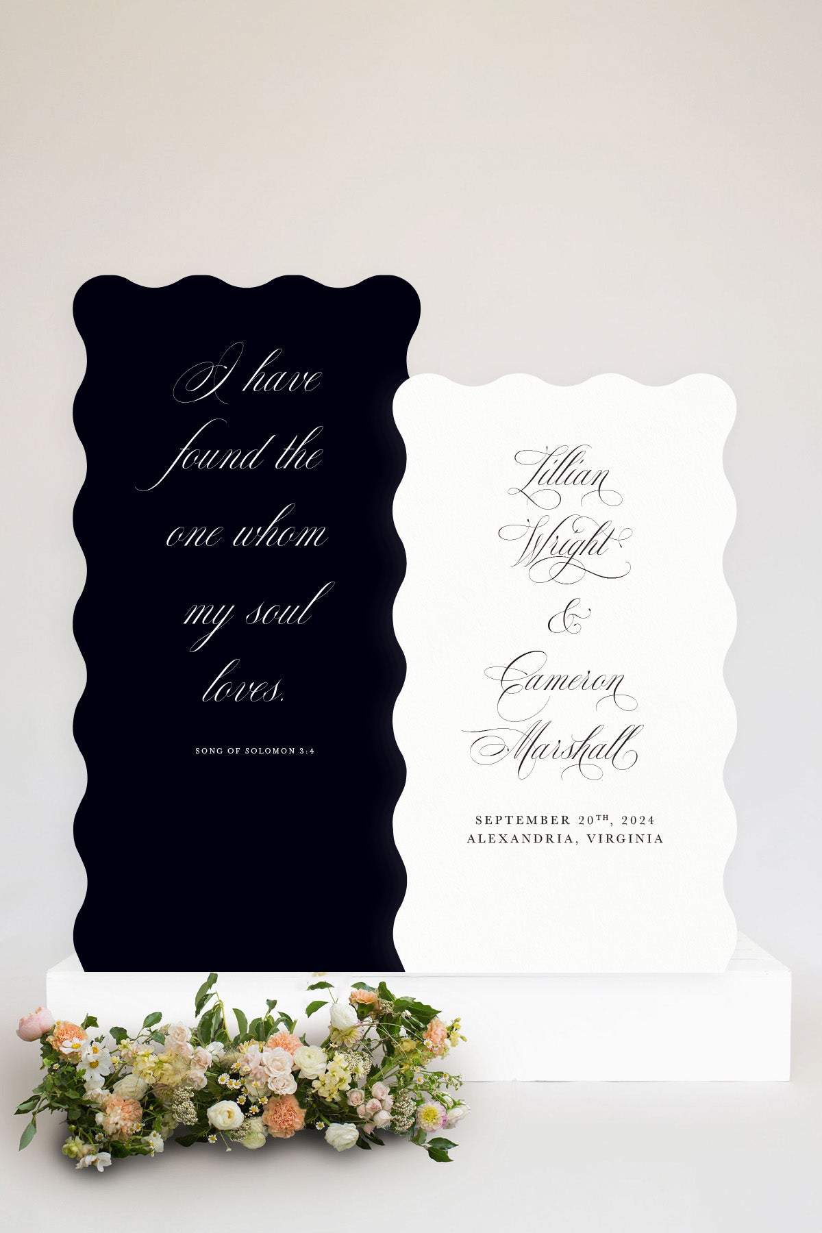 Wavy Wedding Sign Set | The Lillian